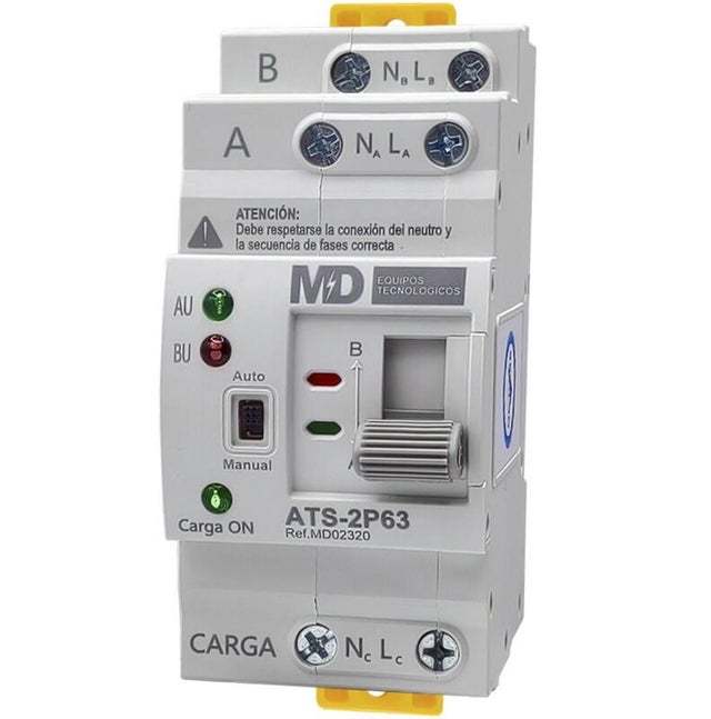 INTERRUPTOR TRANSFERENCIA ATS 2P 63A