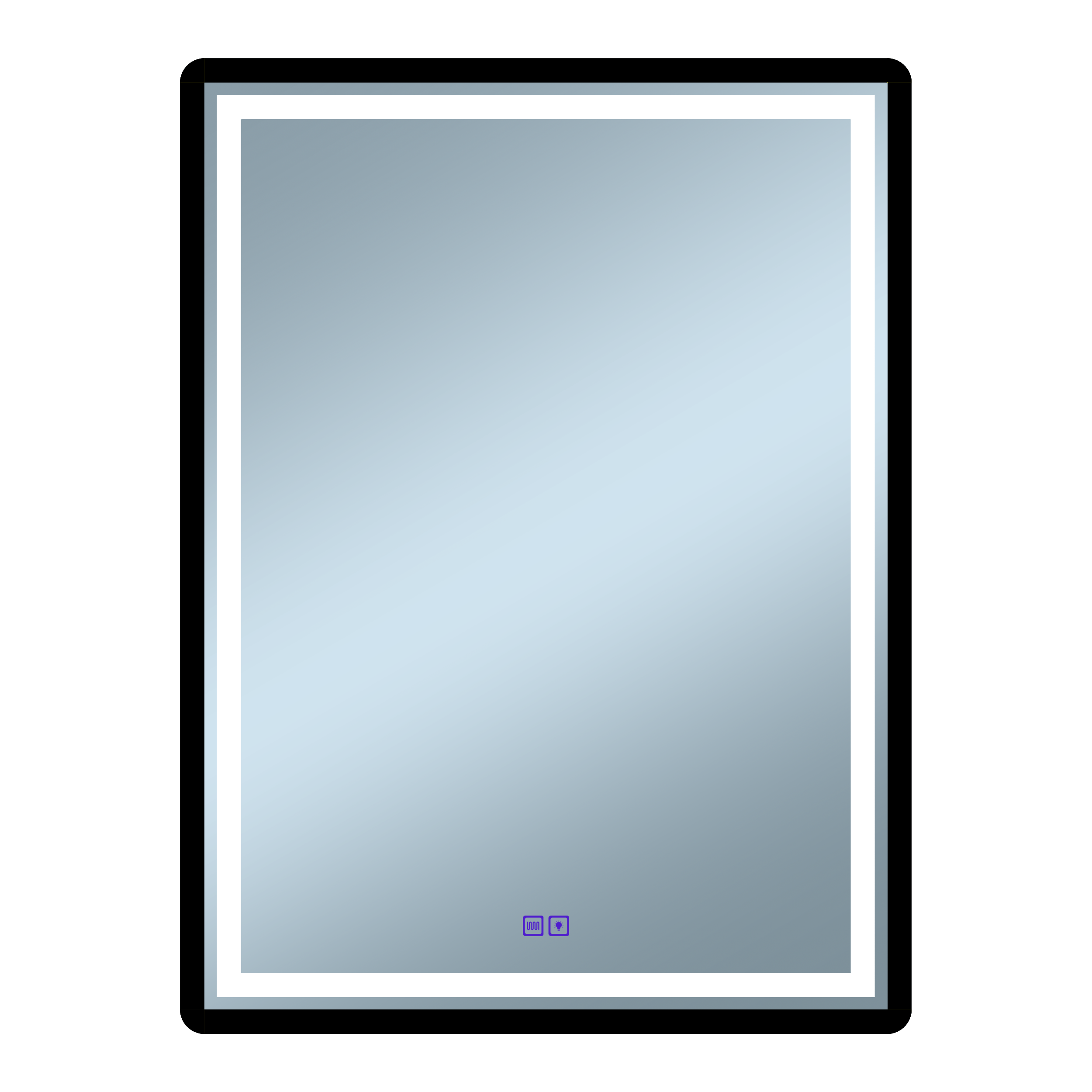 Lustro LED prostokątne Duo Black 60x80 cm Venti - 5