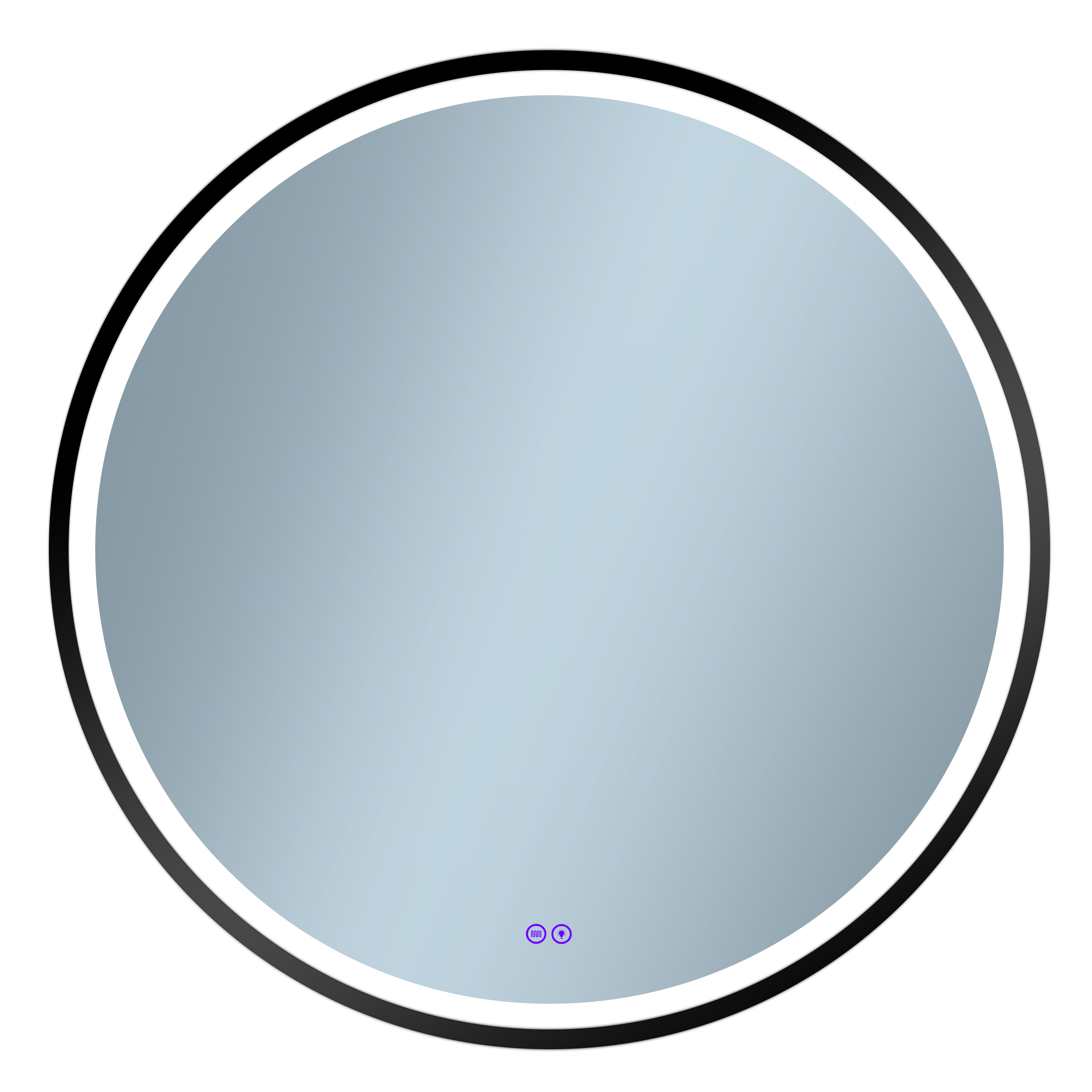 Lustro LED okrągłe Orion Black 80 cm Venti