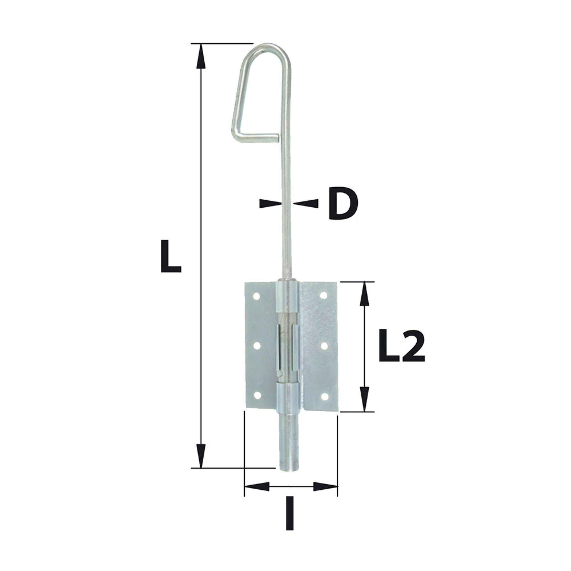 Verrou baïonnette acier zingué blanc - AFBAT - 3