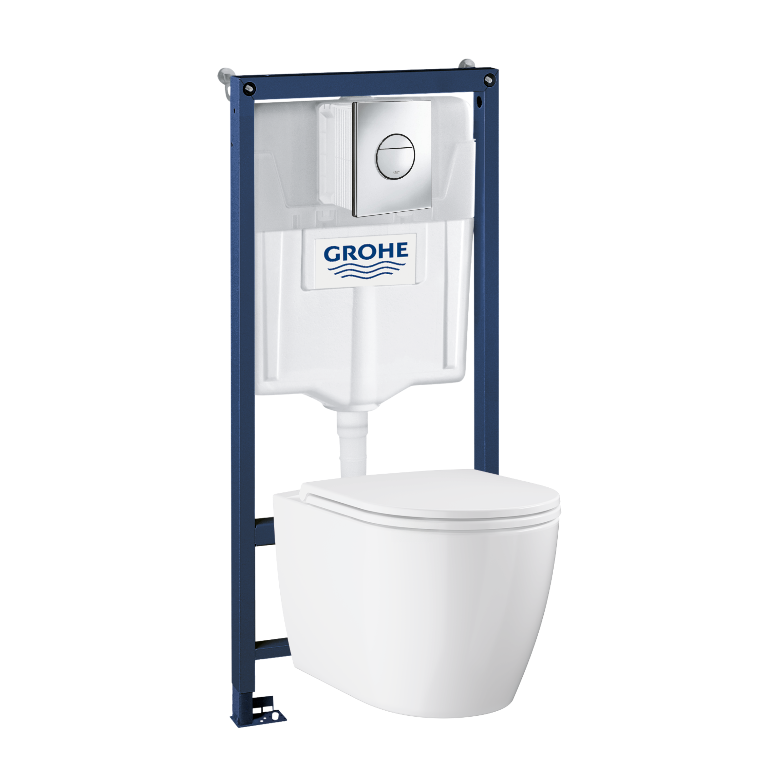 Zestaw podtynkowy WC Rapid SL 3 w 1 miska WC CLOVA OVAL przycisk SAIL chromowany GROHE