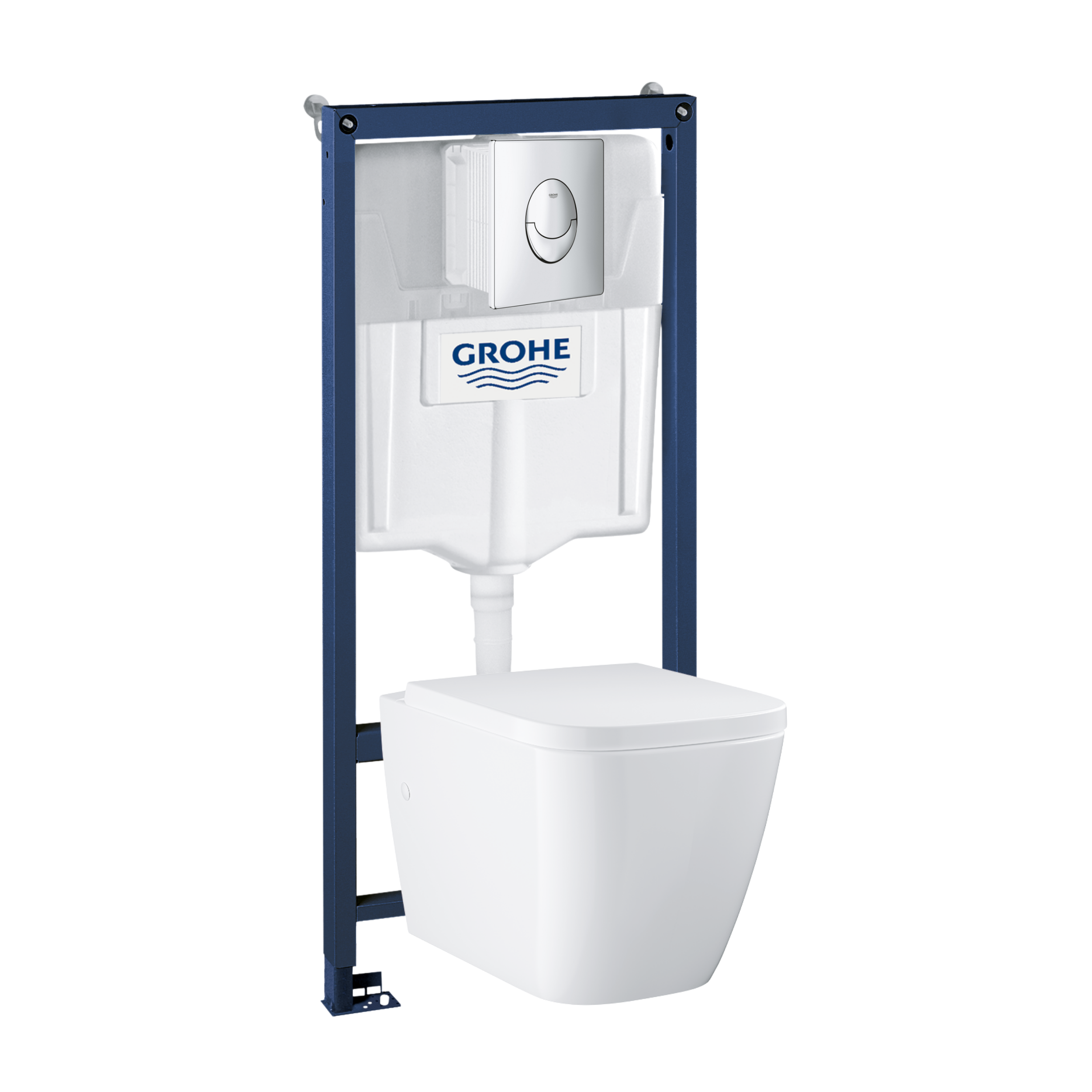 Zestaw podtynkowy WC Rapid SL 3 w 1 miska WC CLOVA SQUARE przycisk START chromowany GROHE
