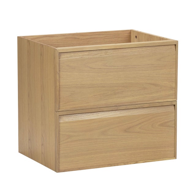 Meuble sous-vasque Sylva L.60cm x H.55cm x P.45cm plaqué chêne Sylva
