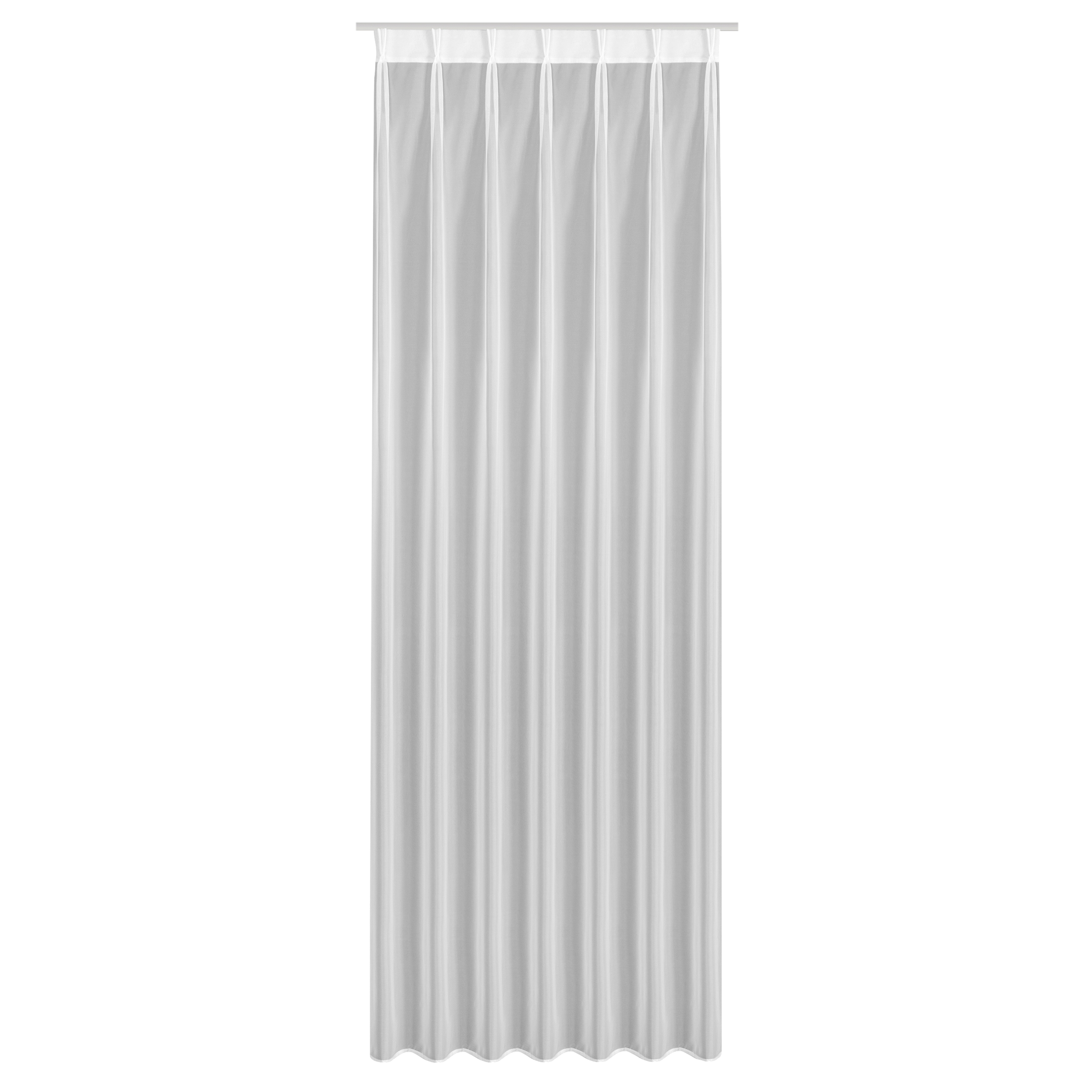 Firana z flexami Lucy biała 80 x 270 cm na taśmie