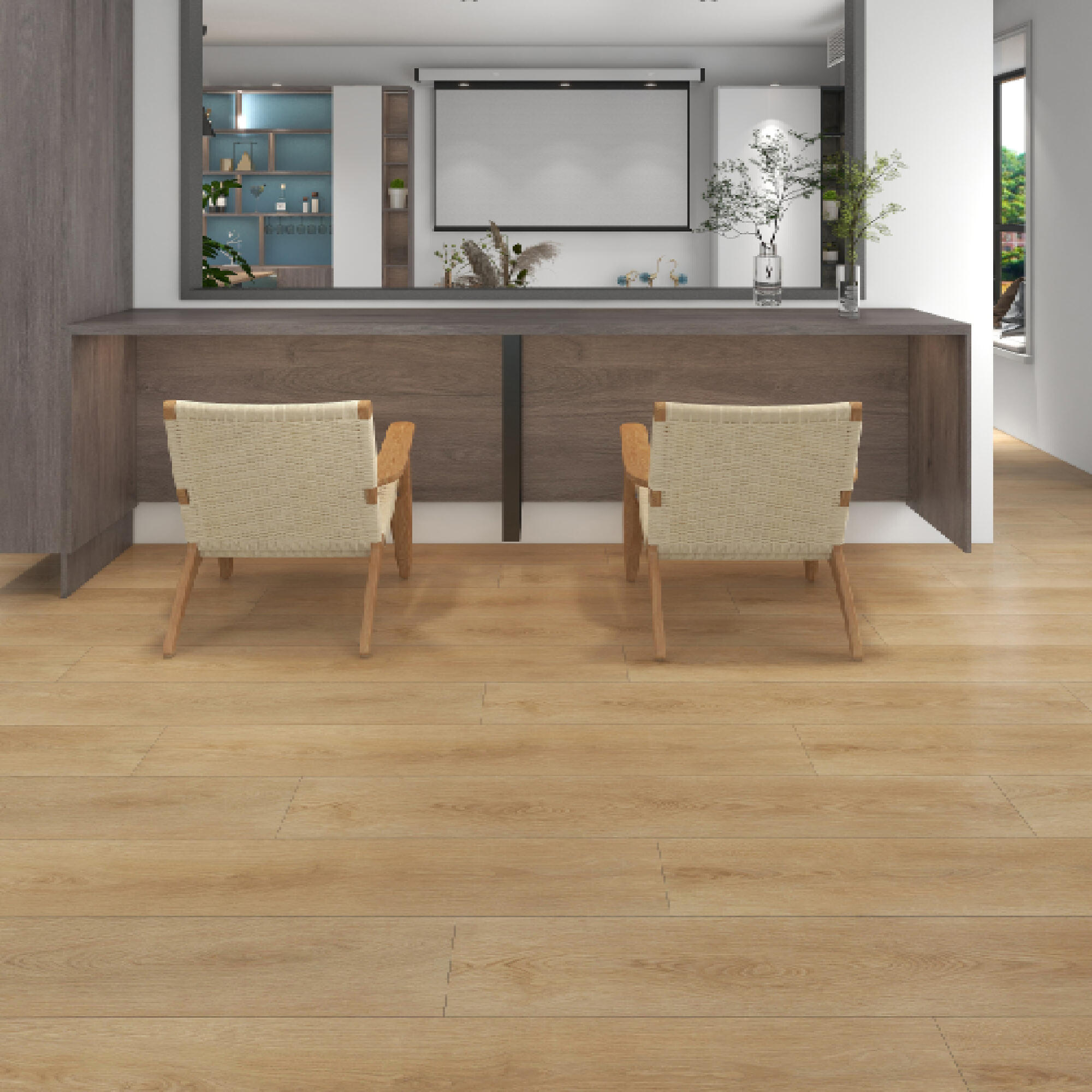 Parchet SPC cu izolator, 5 mm, Cambridge Oak, natur mediu, rezistent la ...