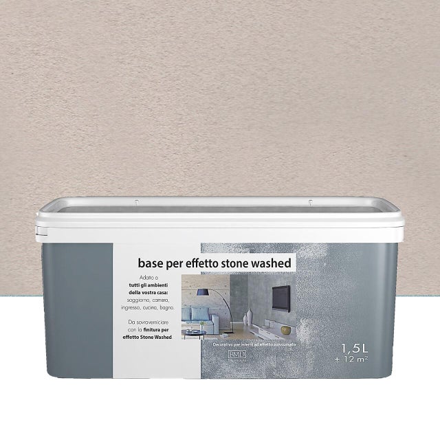 Pittura decorativa Stonewashed RMD DECORAZIONE effetto cemento sabbia 1.5 L
