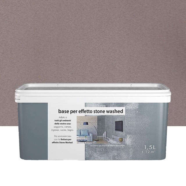 Pittura decorativa Stonewashed RMD DECORAZIONE effetto cemento tufo 1.5 L