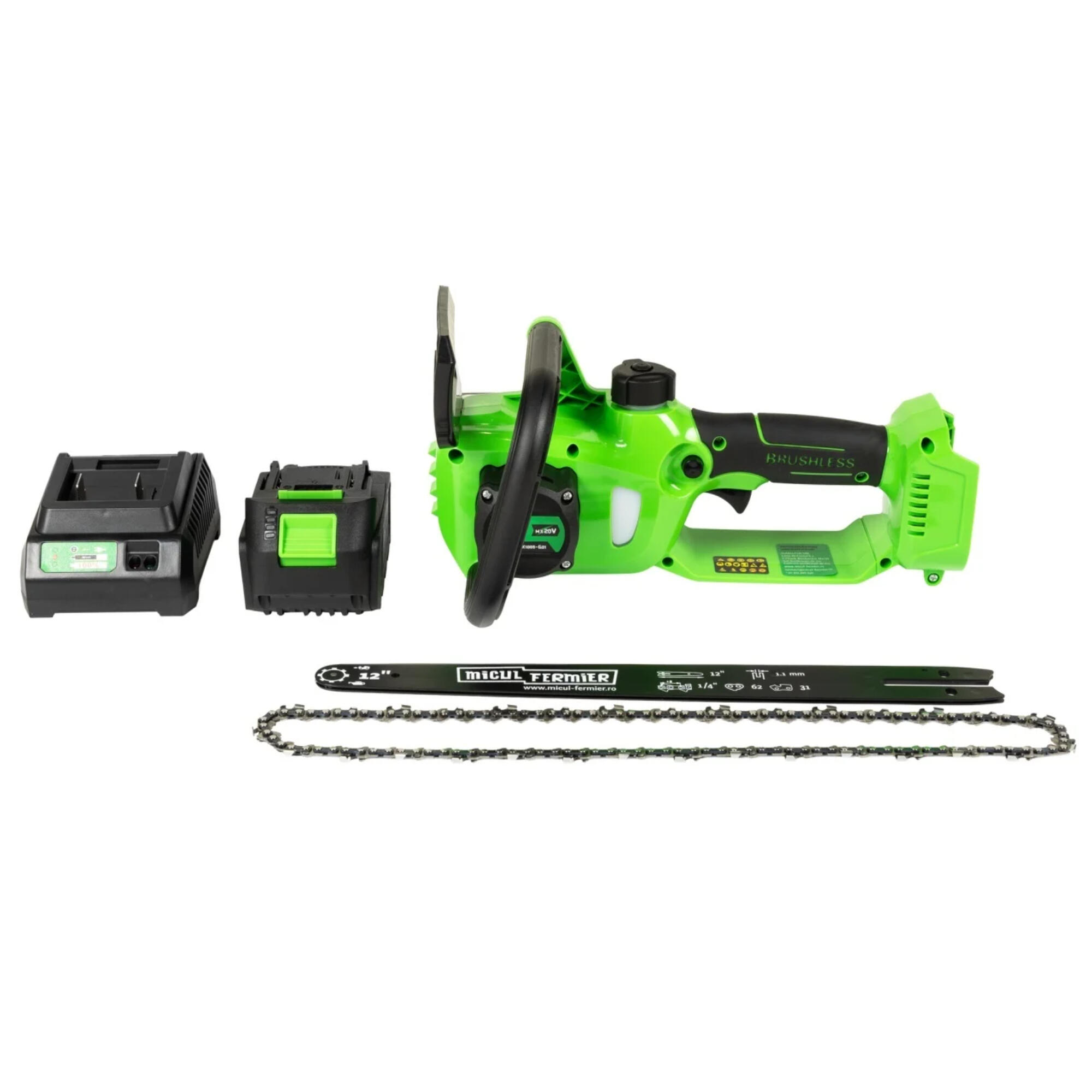 Kit mini fierastrau Micul Fermier, 20V 4Ah, lama 30cm | Leroy Merlin