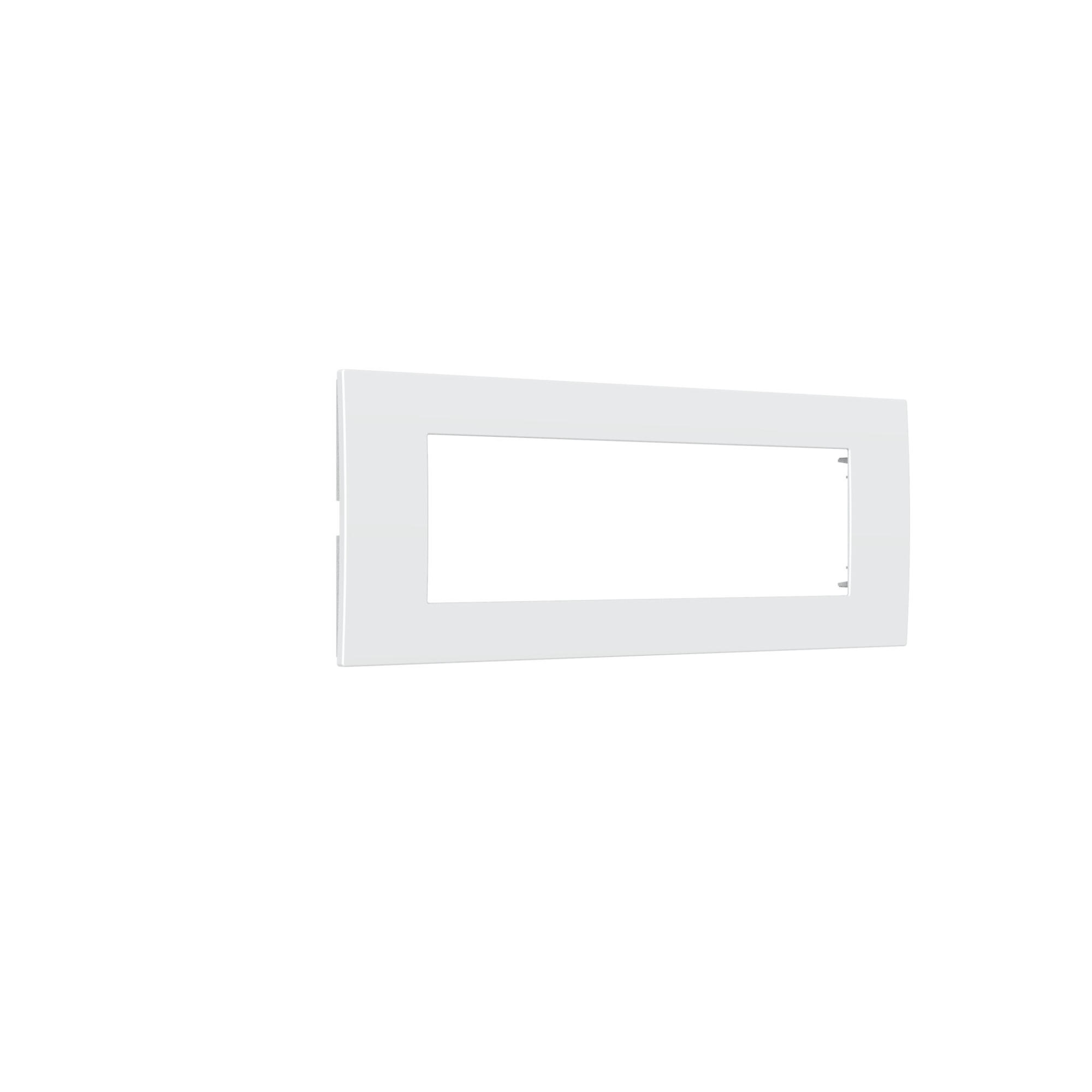 Rama decorativa pentru 7 module Himel, pentru aparataj modular, IP20, alb mat