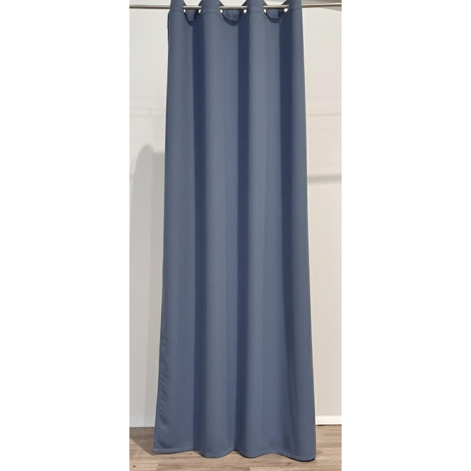 Draperie 140 x 260 cm Scott, cu inele, albastru deschis