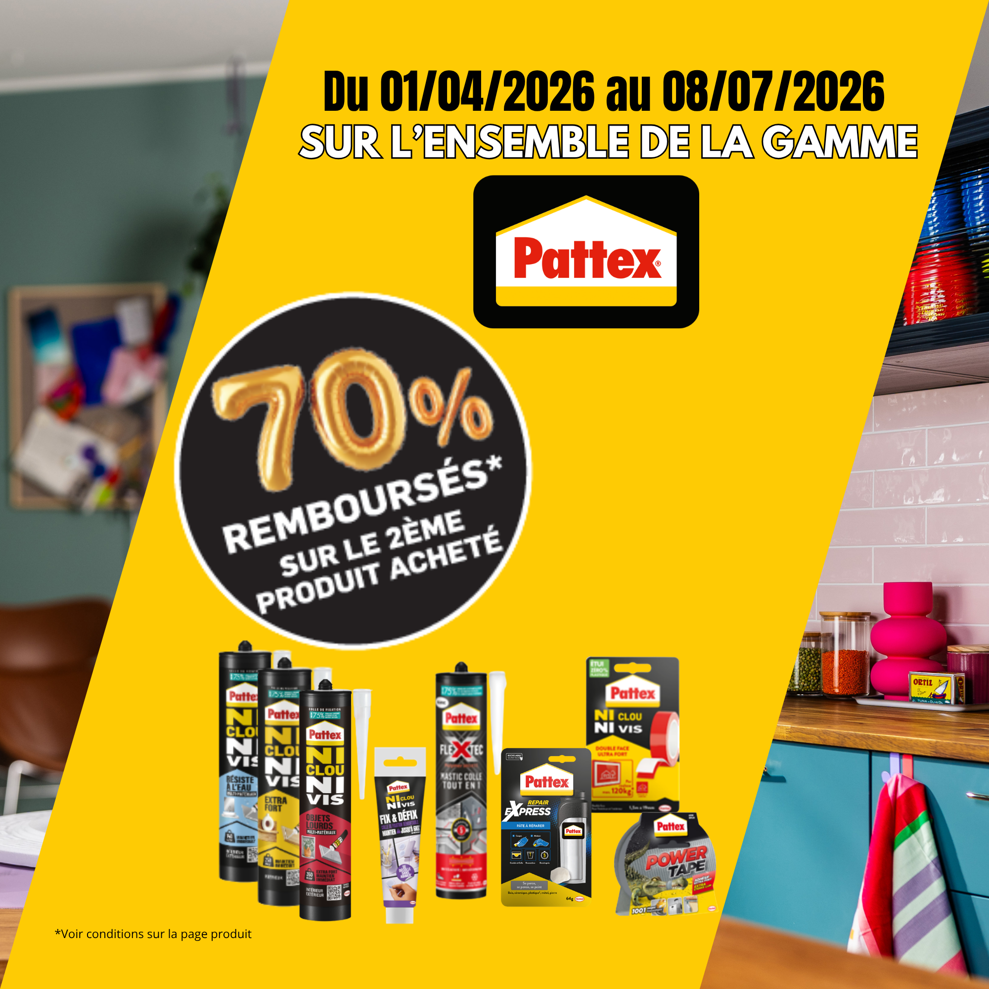 Ruban adhésif de PATTEX Power tape, face unique L.25 m x l.51 mm noir - 2