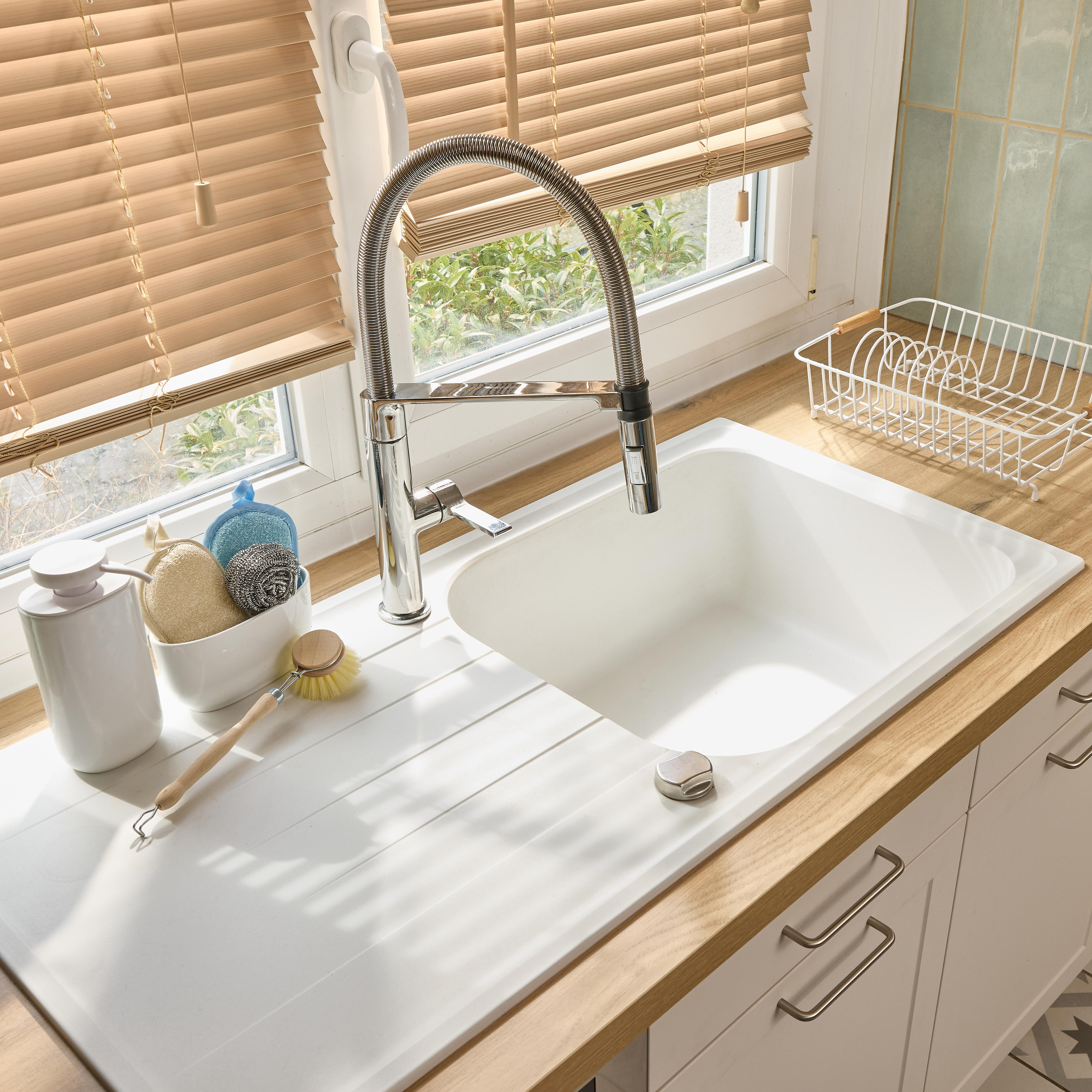 Égouttoir à vaisselle DELINIA acier blanc 27 cm - 3