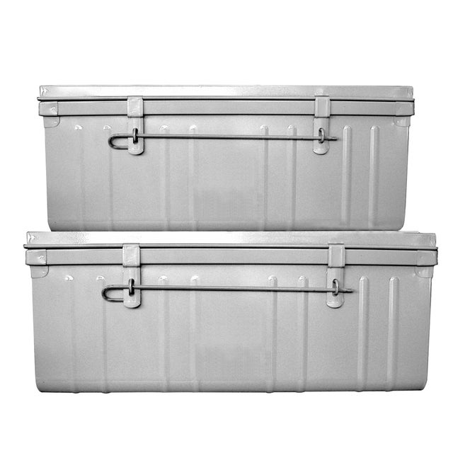 Cantines métal 95L et 130L couleur aluminium - SNOR (lot de 2)