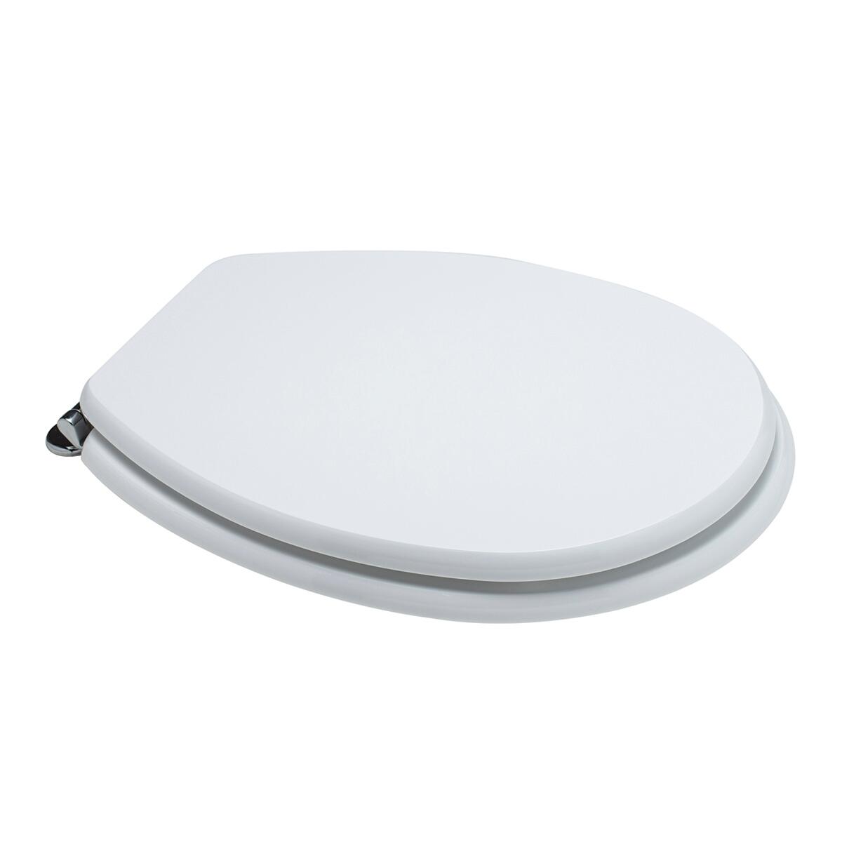 Copriwater Piemonte ovale universale in mdf bianco - 2