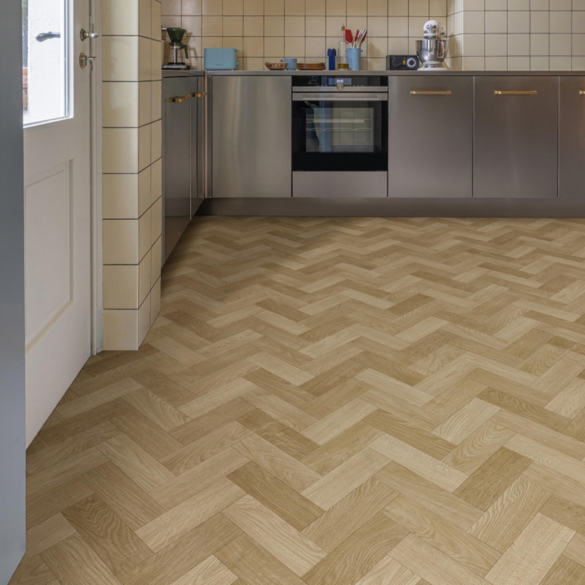 Covor PVC linoleum, 4 m x 2,8 mm, Chevron Sintra | Leroy Merlin