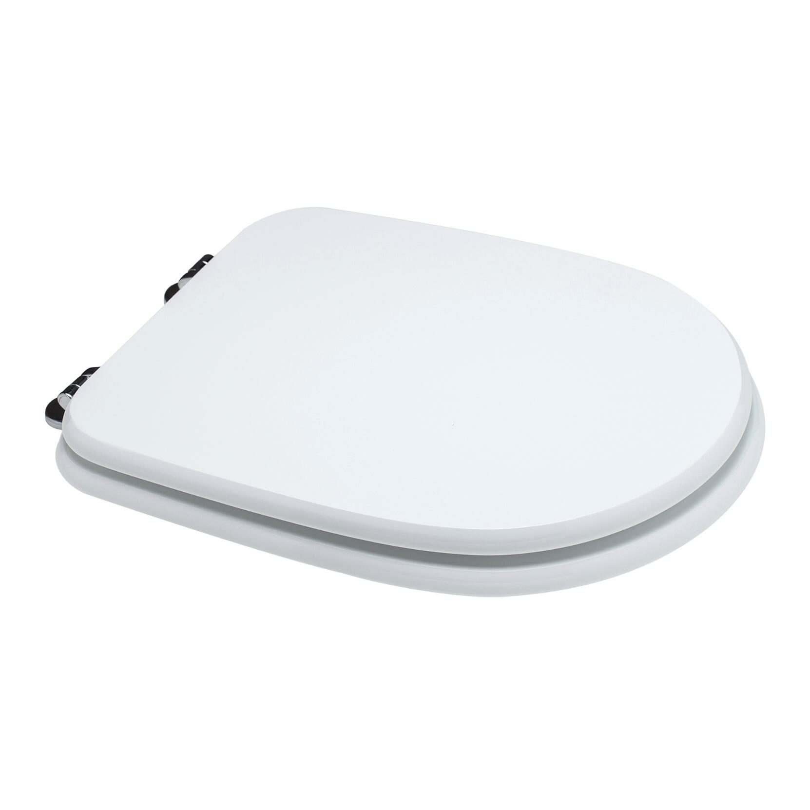 Copriwater Aretusa ovale universale in mdf bianco - 2