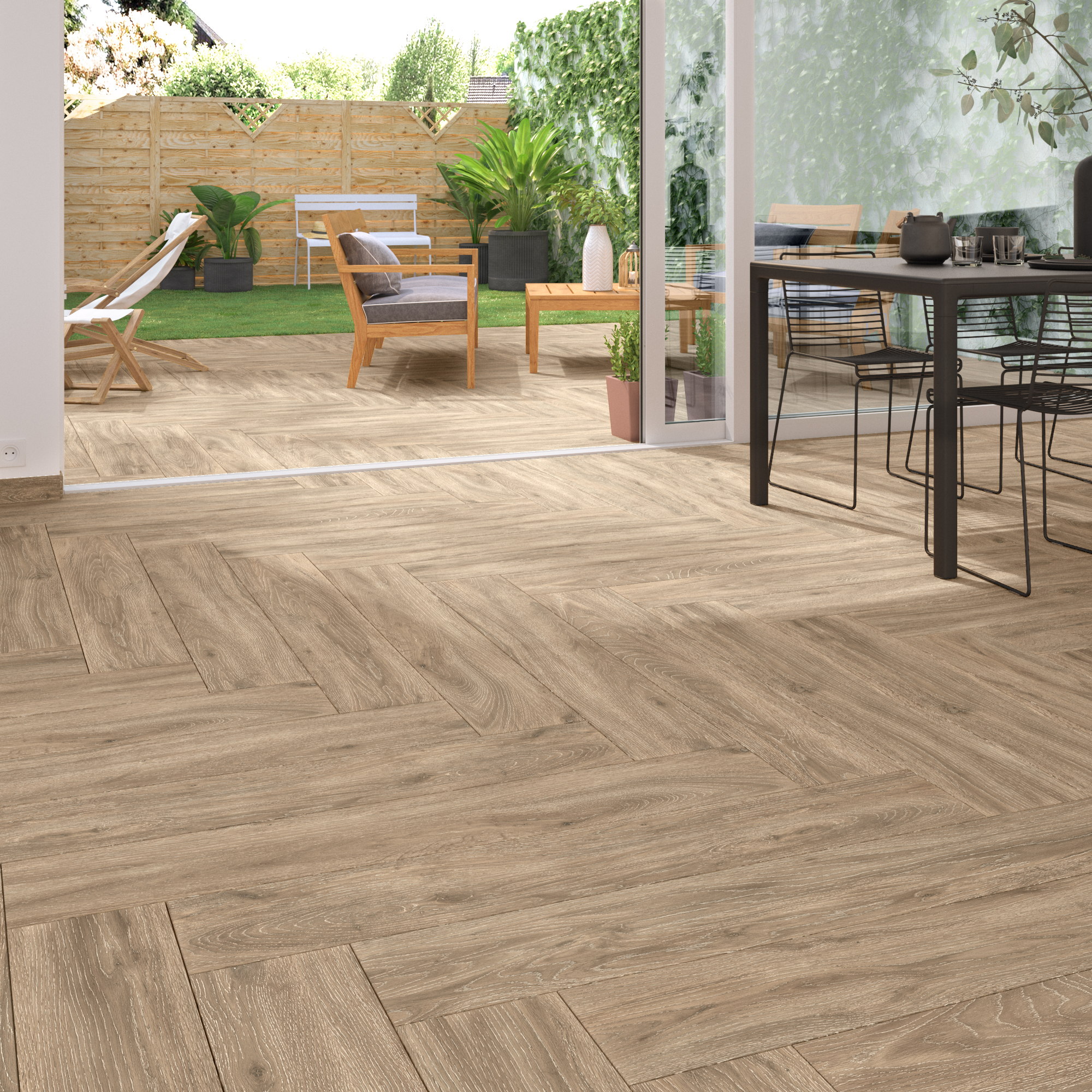 Carrelage sol extérieur effet bois marron Living l.20 x L.120 cm x Ep.9 mm ARTEN - 2