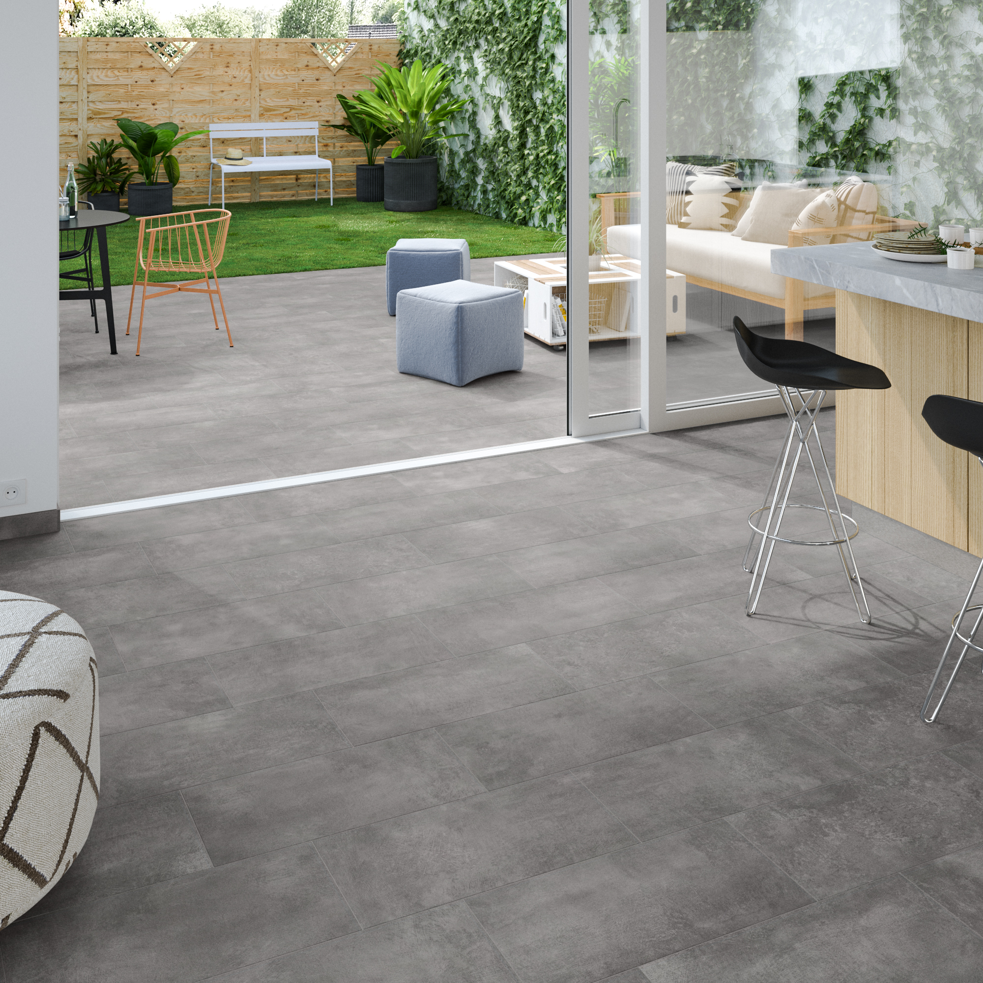 Pavimento / Revestimento cerâmico Artens Urban Prata 30x60 cm - 2