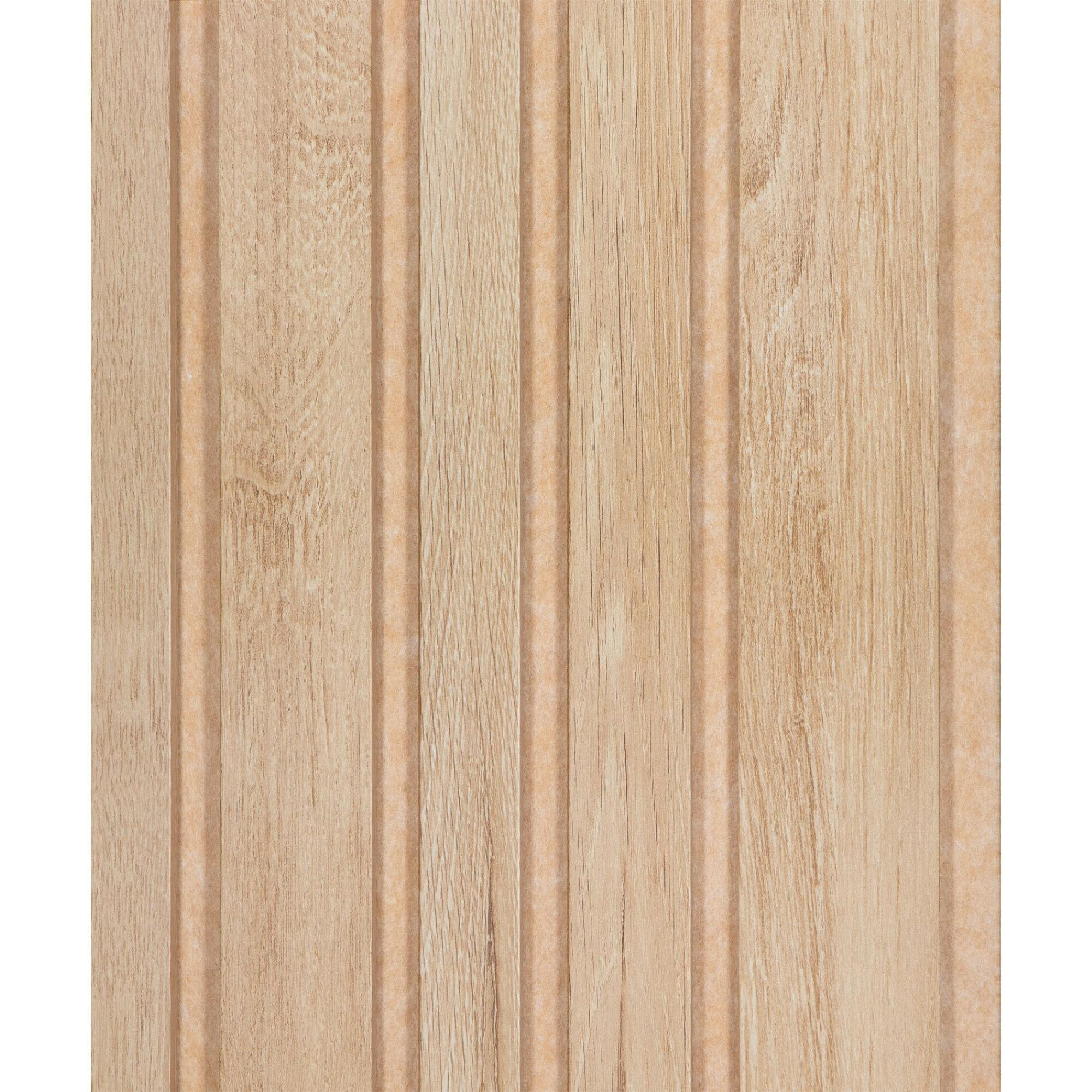 Panou riflaj acustic asimetric, 2600 x 300 mm, stejar natur