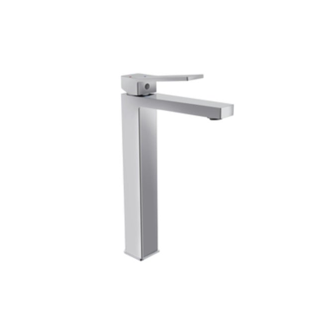 Rubinetto per lavabo a canna alta getto aerato Studio cromato lucido SENSEA H 30.8 cm