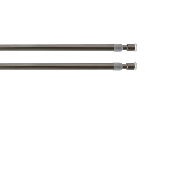 Barre de vitrage sans perçage nickel Round, L.30 - 50 cm, diam.9 mm, INSPIRE