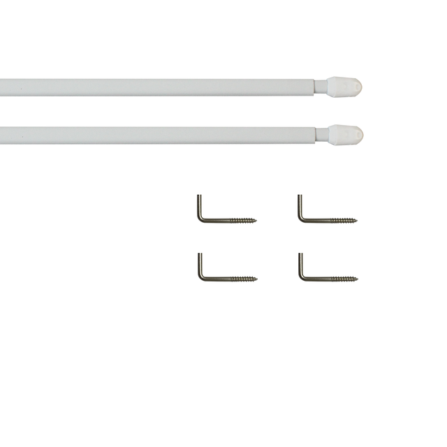 Kit de barre de vitrage blanc Veka, L.30 - 50 cm, diam.9 mm, INSPIRE