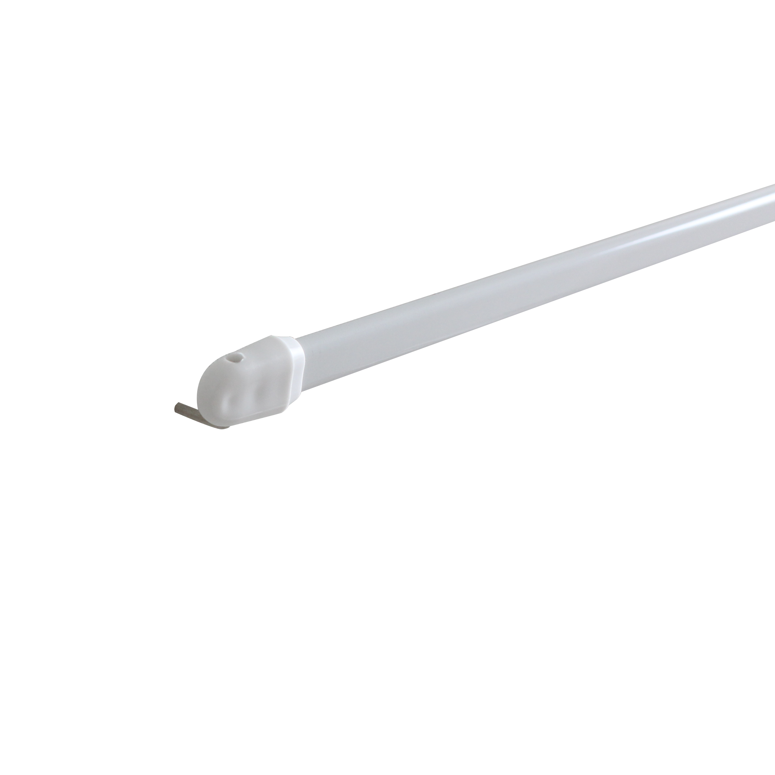 Kit bastone per tendina a vetro estensibile da 50 a 80 cm in acciaio grezzo bianco opaco Ø 9 mm INSPIRE - 4