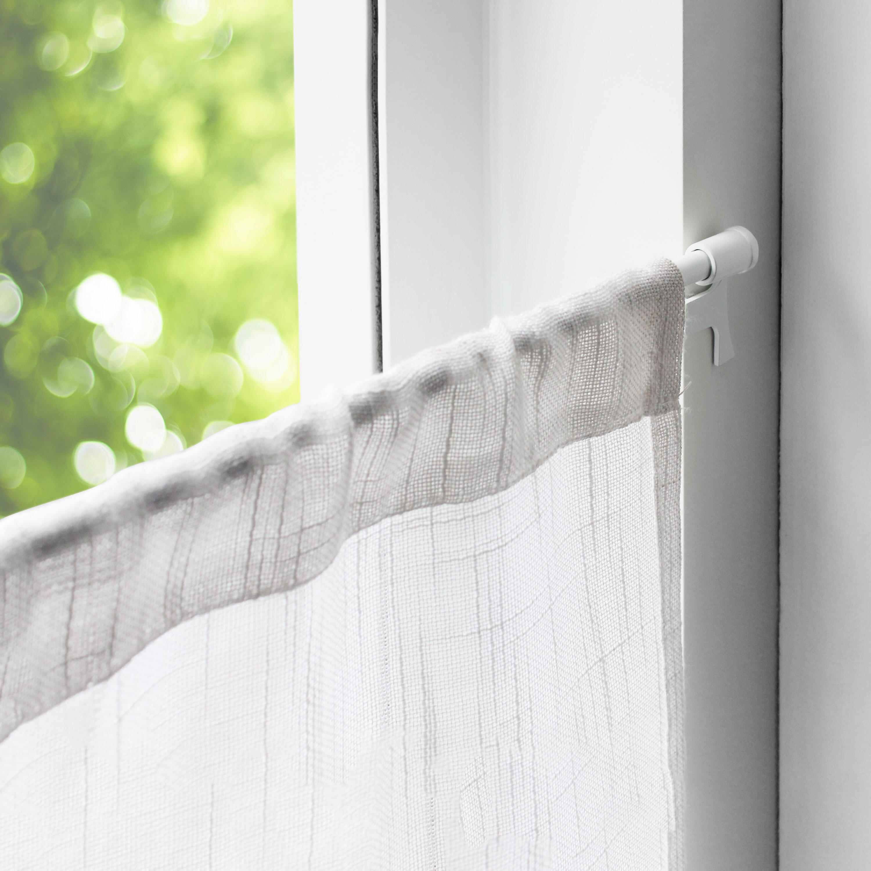 Kit de barre de vitrage sans perçage blanc Nubo, L.50 - 80 cm, diam.9 mm, INSPIR - 7