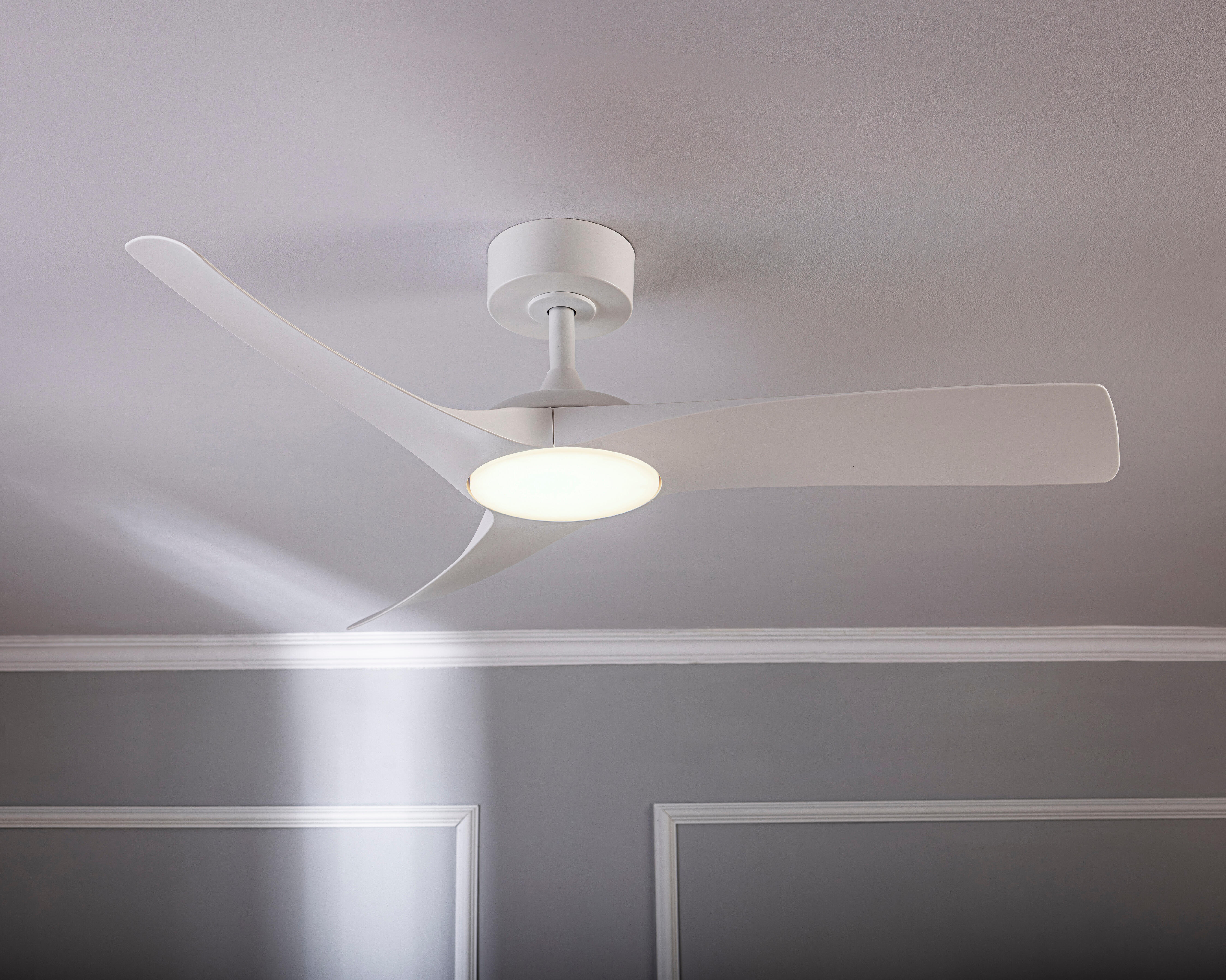 Ventilador de techo con luz silencioso DC 34W con mando WiFi/ APP ø112 cm Aruba Plus INSPIRE blanco luz CCT 3 aspas| 6 velocidades| modo verano/invierno| brisa| temporizador| recomendado de 13 a 20m² - 3