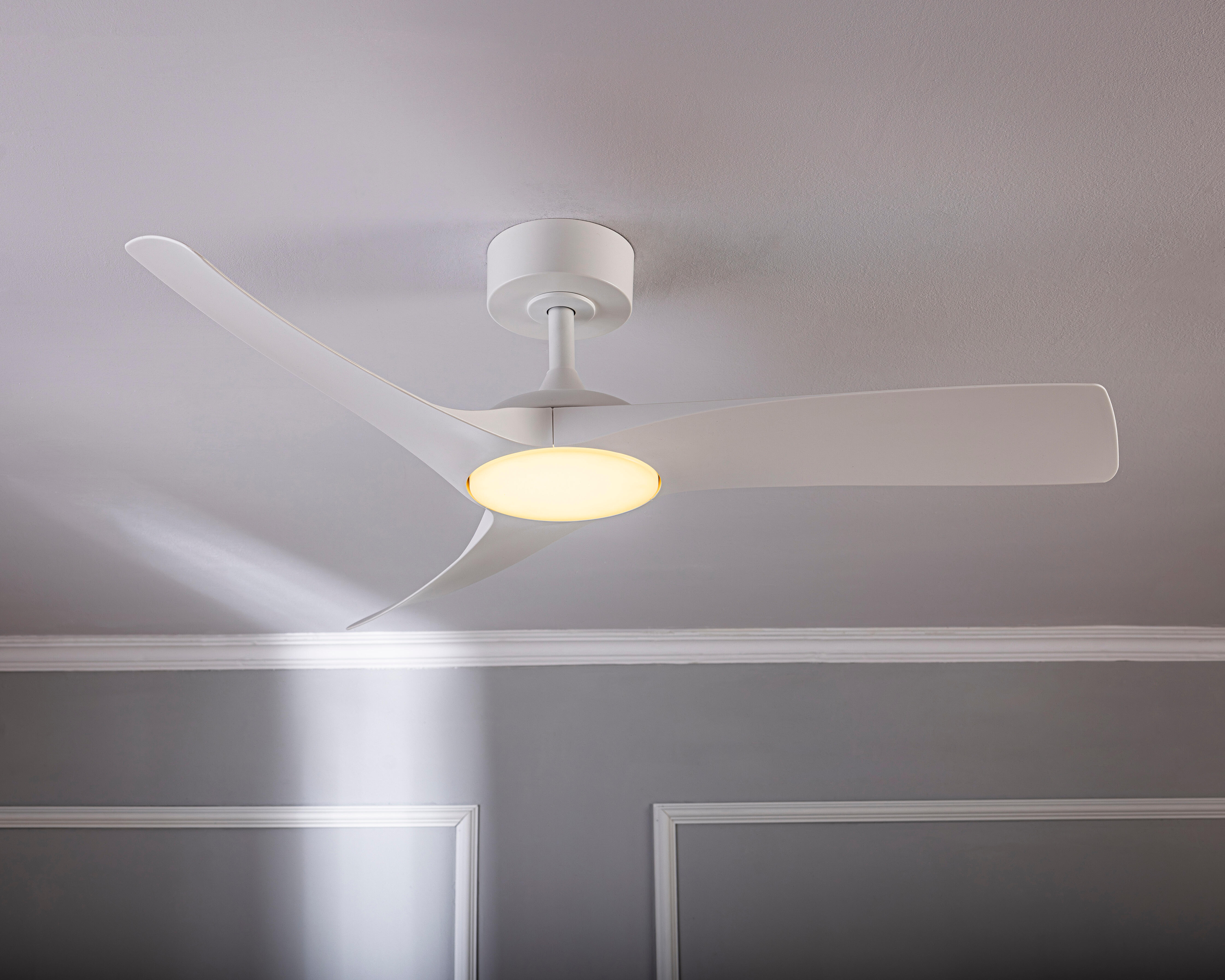 Ventilador de techo con luz silencioso DC 34W con mando WiFi/ APP ø112 cm Aruba Plus INSPIRE blanco luz CCT 3 aspas| 6 velocidades| modo verano/invierno| brisa| temporizador| recomendado de 13 a 20m² - 17