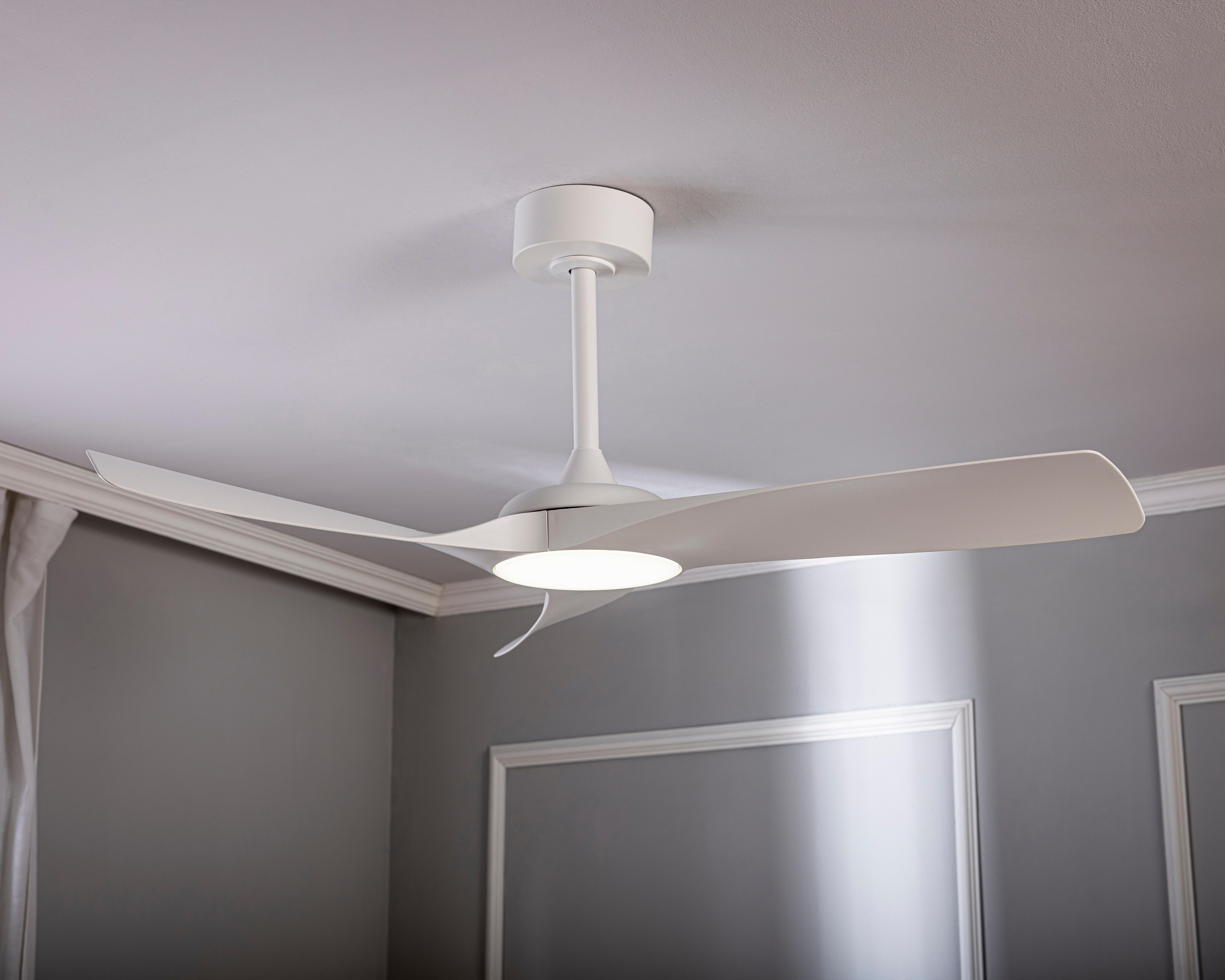 Ventilador de techo con luz silencioso DC 34W con mando WiFi/ APP ø112 cm Aruba Plus INSPIRE blanco luz CCT 3 aspas| 6 velocidades| modo verano/invierno| brisa| temporizador| recomendado de 13 a 20m² - 19