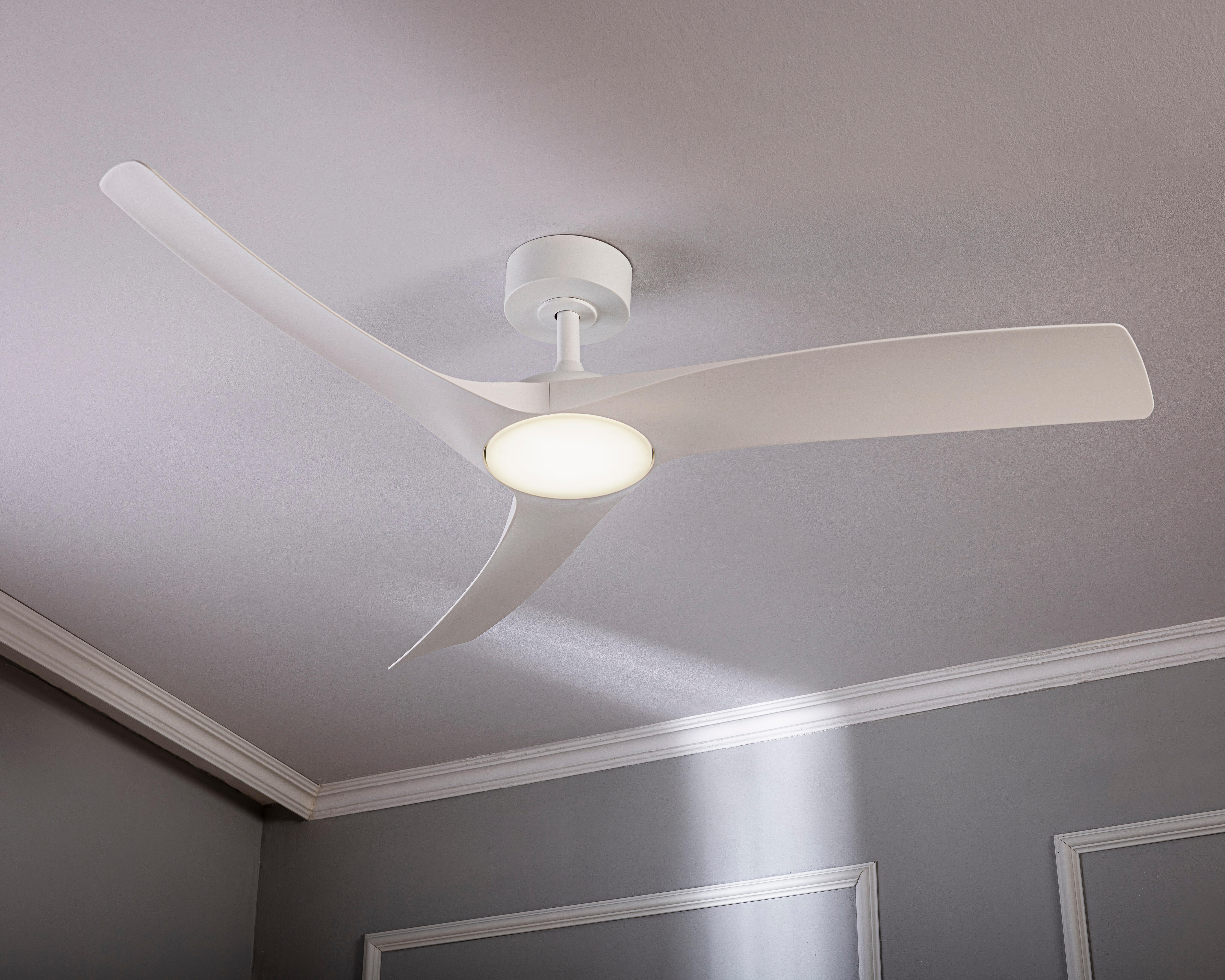 Ventilador de techo con luz silencioso DC 40W con mando WiFi/ APP ø132 cm Tokyo Plus INSPIRE blanco luz CCT 3 aspas| 6 velocidades| modo verano/invierno| brisa| temporizador| recomendado de 20 a 40m² - 14
