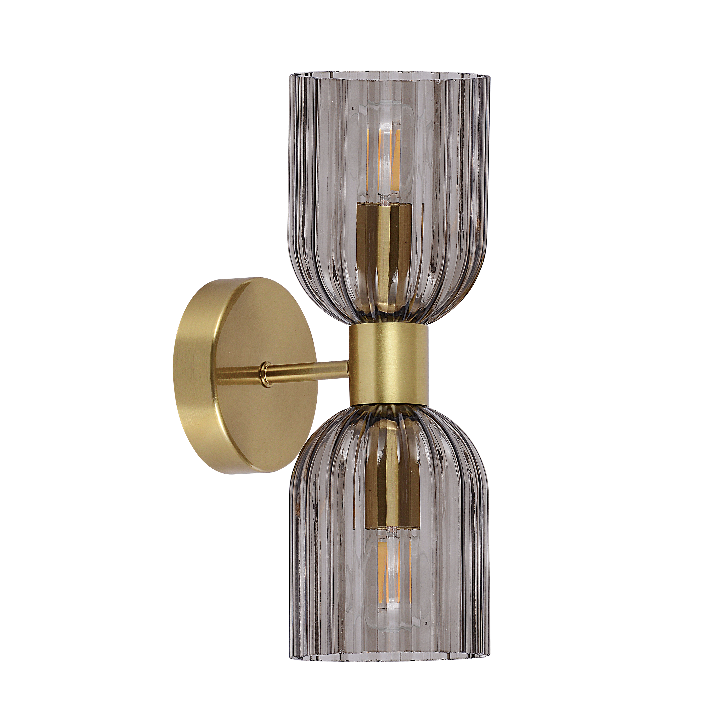 Aplique de pared dorado E14 2 luces de acero Piegha IP20 - 3