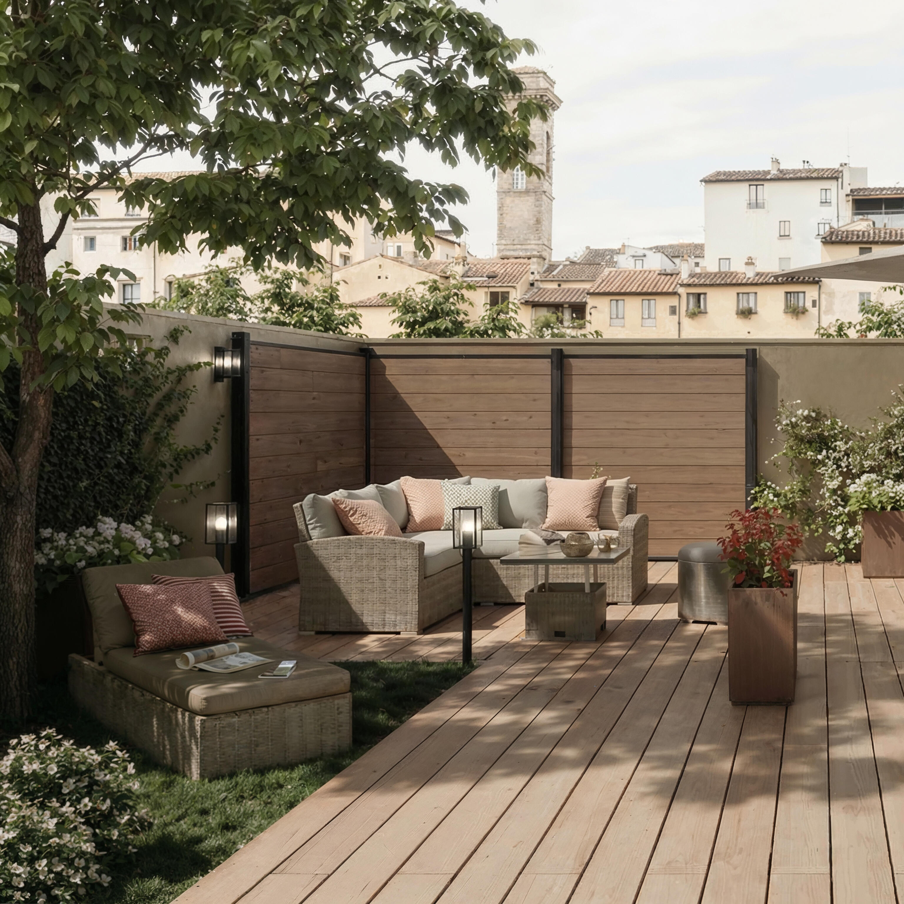 Espreguiçadeira de rattan cinza NATERIAL DAVOS 197X65X36CM - 3