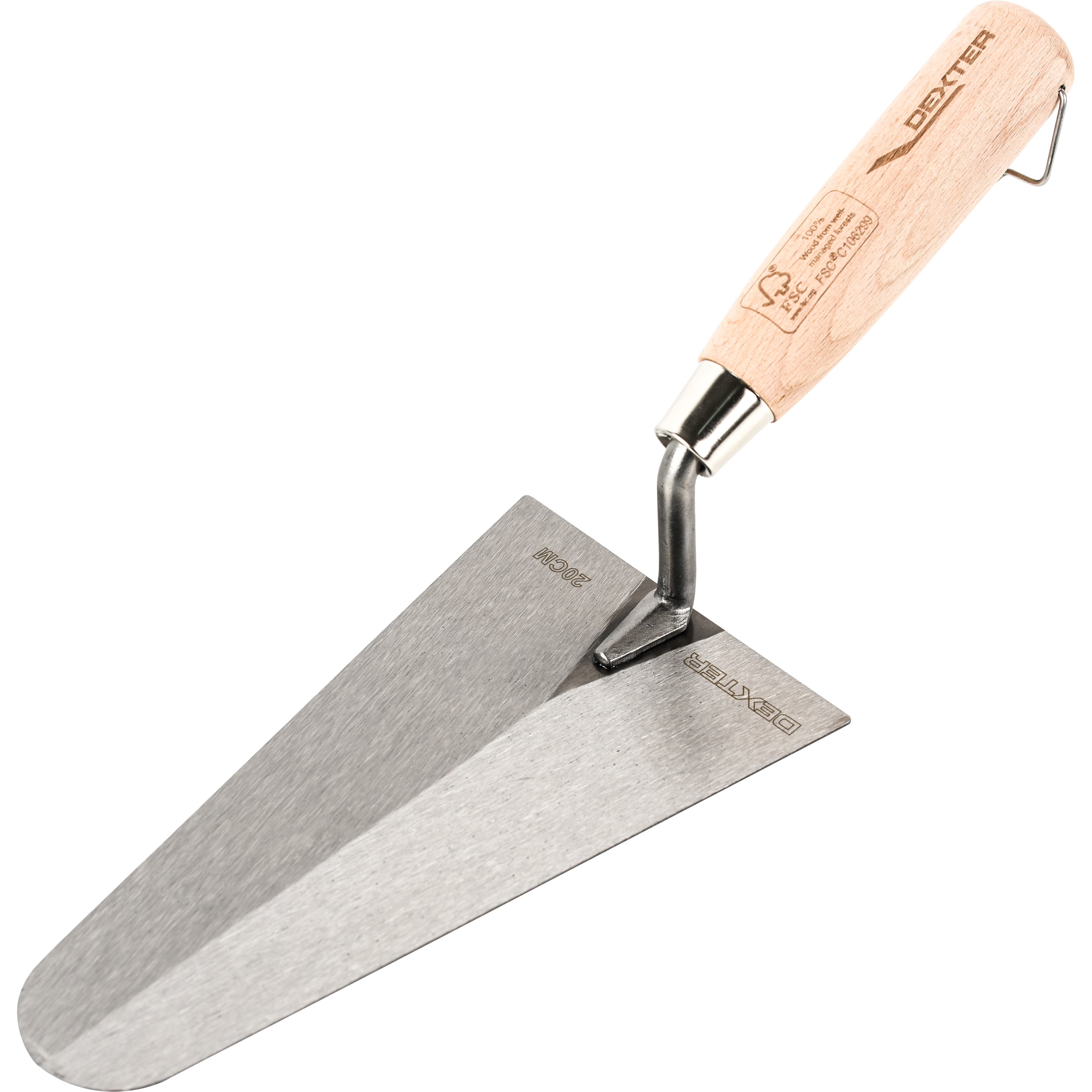 Truelle ronde en acier DEXTER, lame de 20 cm - 2