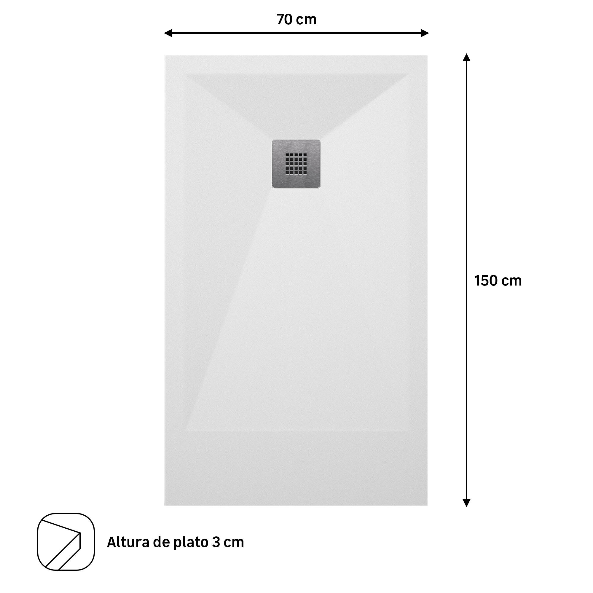 Plato de ducha Play 150x70 cm blanco - 3