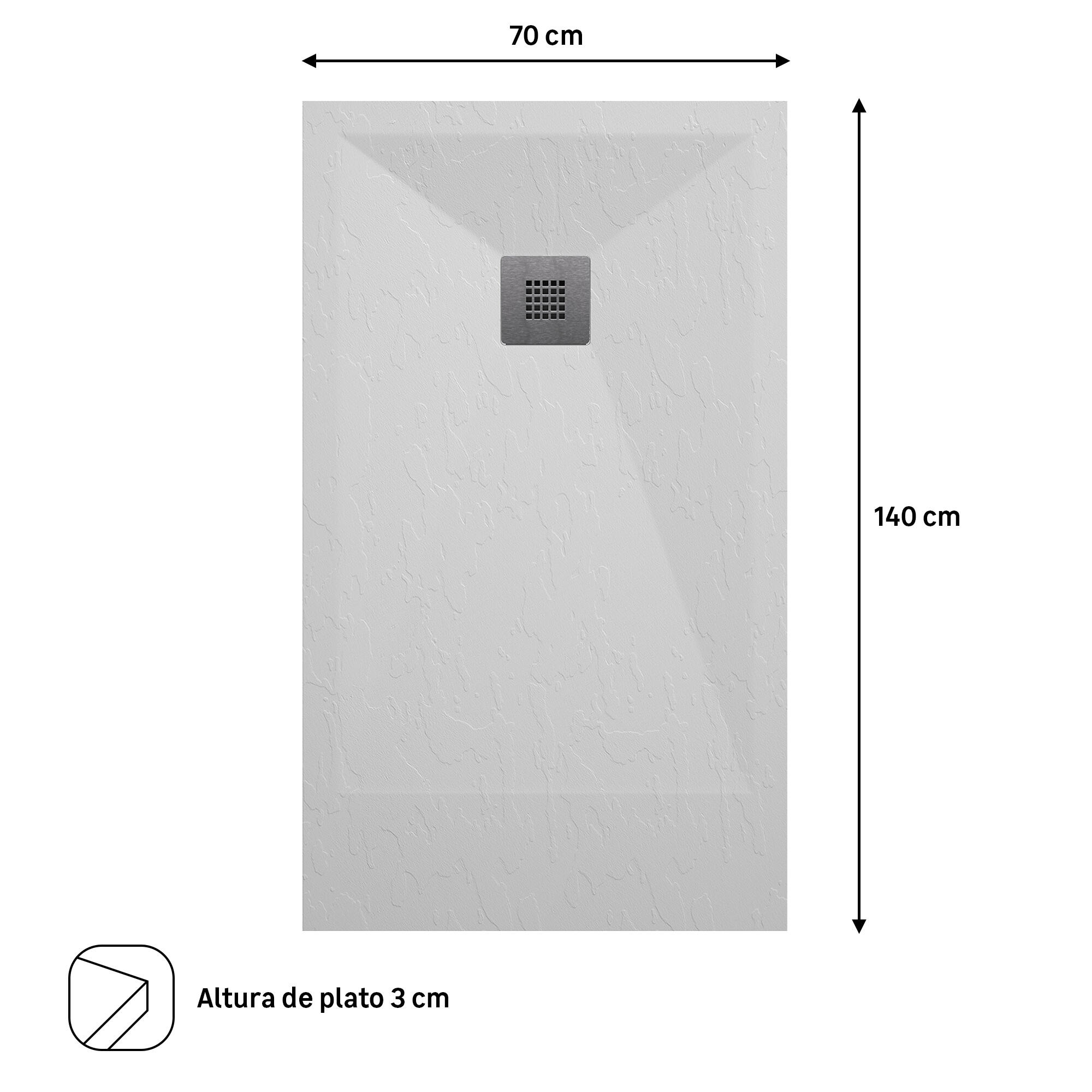 Plato de ducha Play 140x70 cm blanco - 3