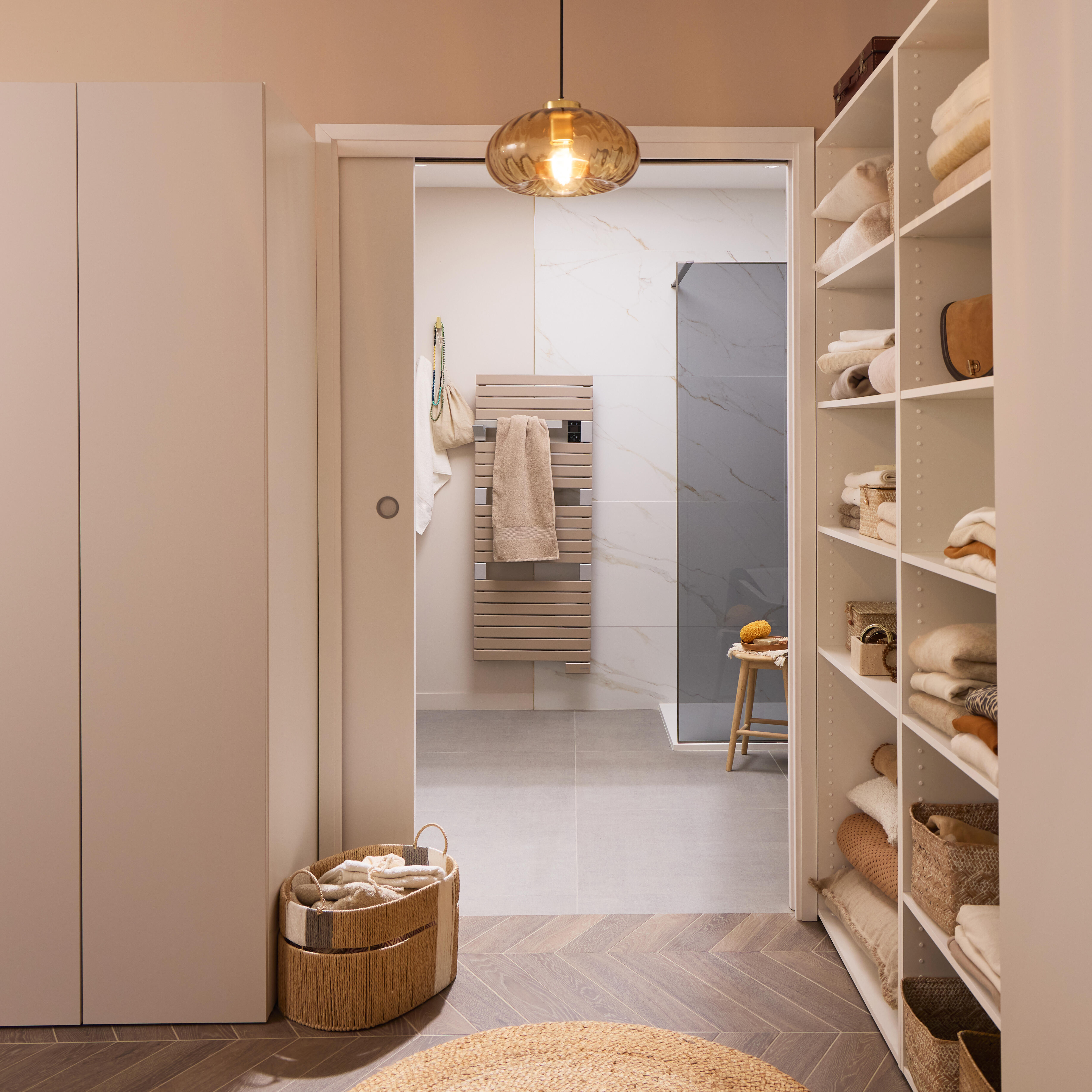 Carrelage sol intérieur/mur intérieur effet béton gris Colmar l.80 x L.80 cm - 4