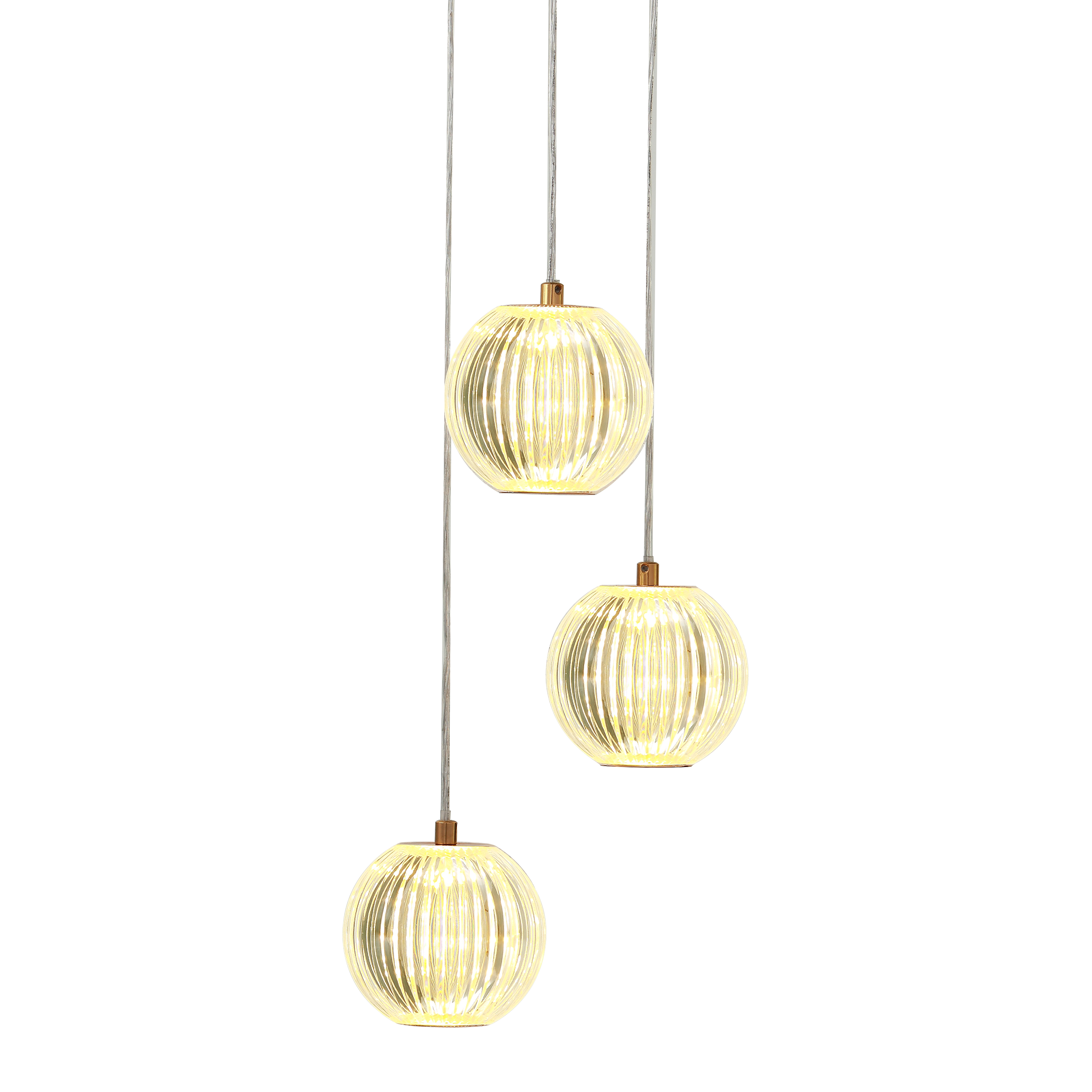 Lampa wisząca Brillant złota 3 x LED Light Prestige - 10
