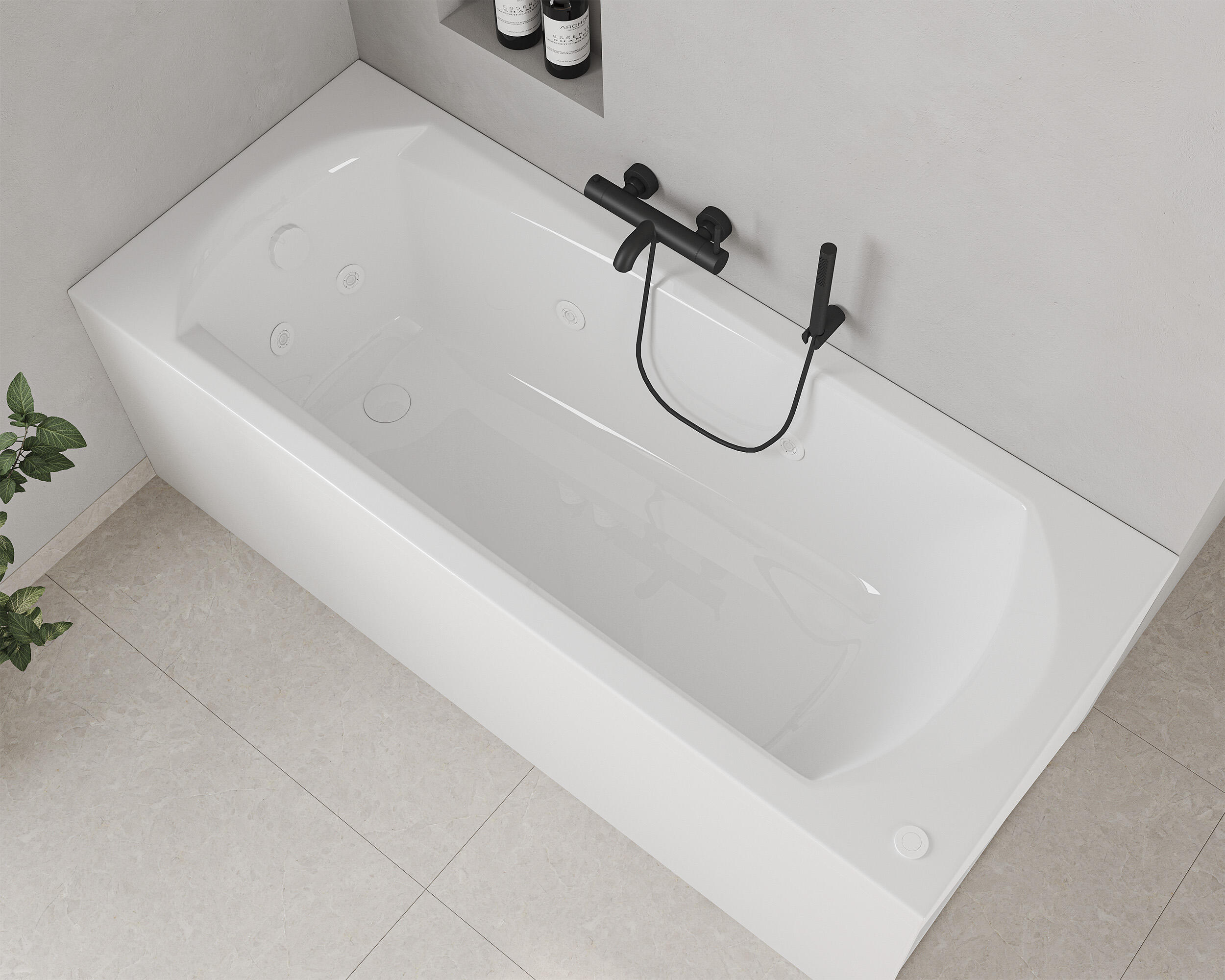 BAÑERA HIDROMASAJE SPACE 170X70CM - 3