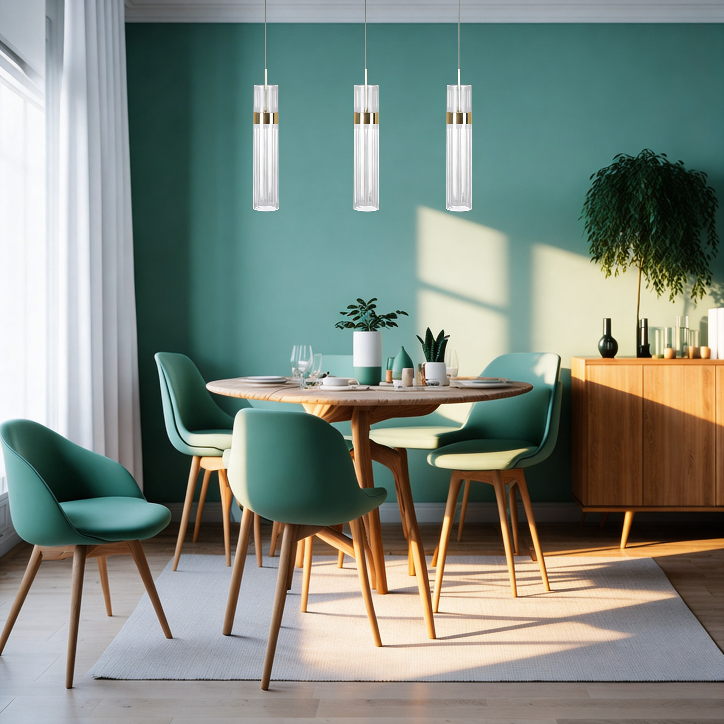 Lampa wisząca Ambiente złota 3 x LED Light Prestige - 3