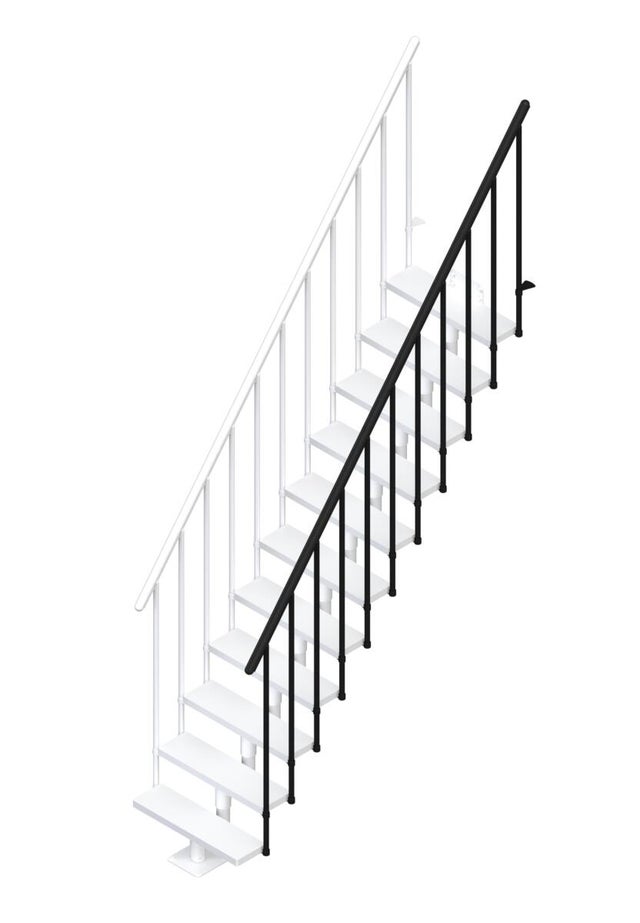 Rampe d'escalier en acier noir Dallas