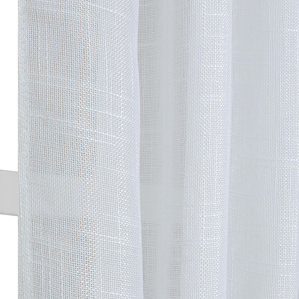 Pack 2 Cortinados de fita e/ou presilha Nora 200x280cm branco - 8