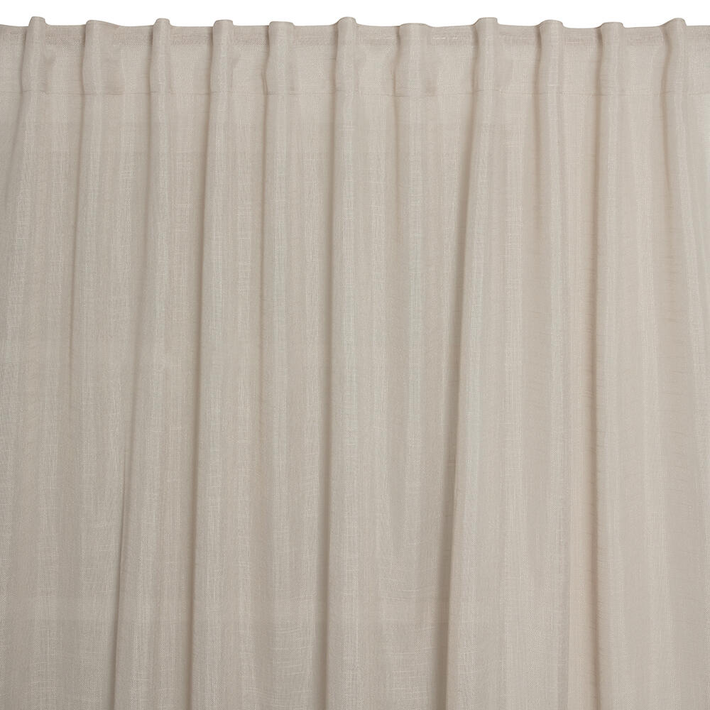 Pack 2 Cortinados de fita e/ou presilha Nora 200x280cm bege - 2