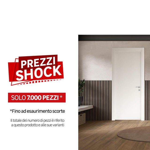 Porta interna a battente in MDF L 70 x H 210 cm, bianca, apertura reversibile LINK