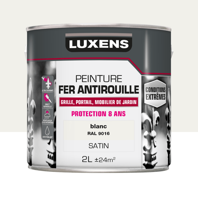 Peinture extérieure fer Conditions extrêmes LUXENS blanc satiné 2l