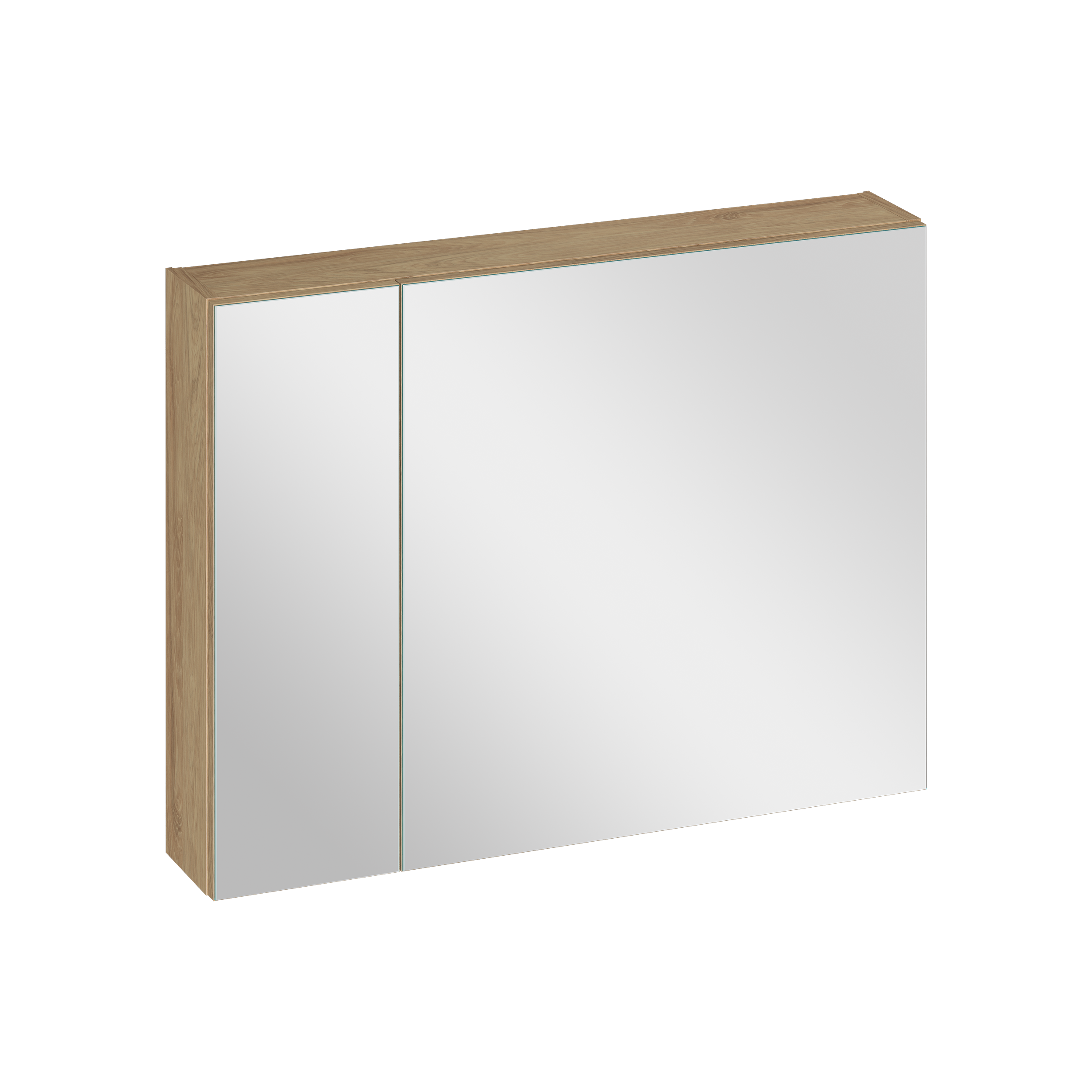 Szafka łazienkowa wisząca z lustrem Ovida 80 cm dąb Cersanit