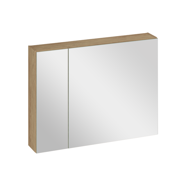 Szafka łazienkowa wisząca z lustrem Ovida 80 cm dąb Cersanit