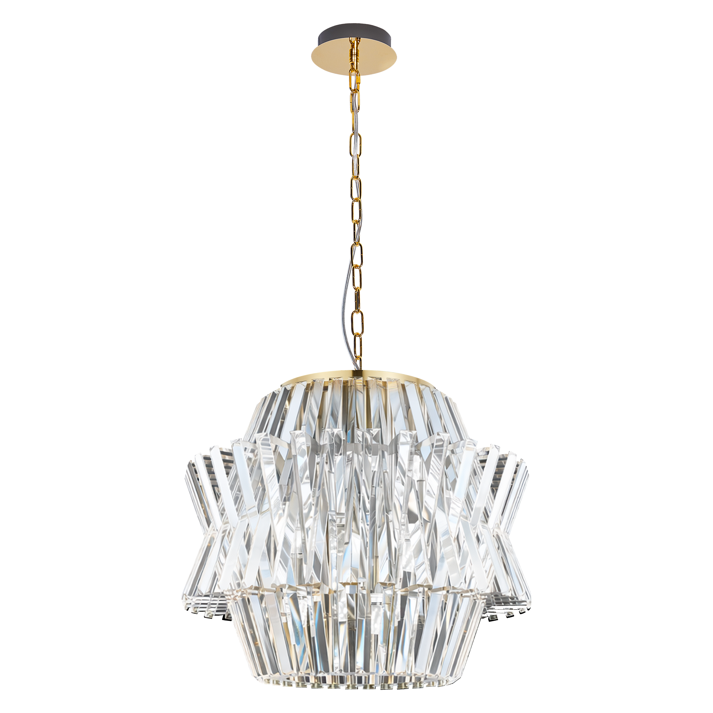Żyrandol Crown 12xE14 10W złoty Milagro