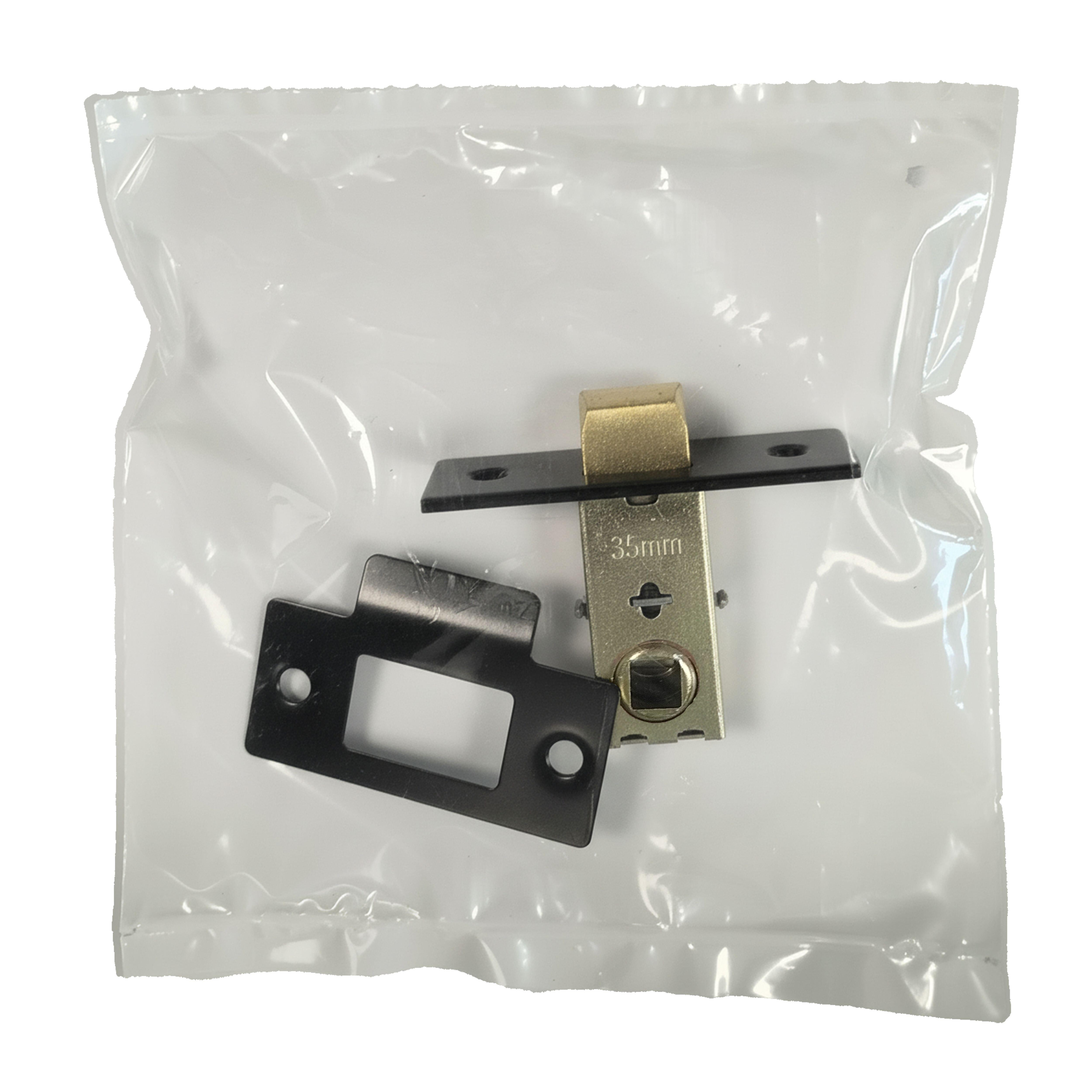 PICAPORTE TUBULAR 35MM. CANTO RECTO  NEGRO - 4